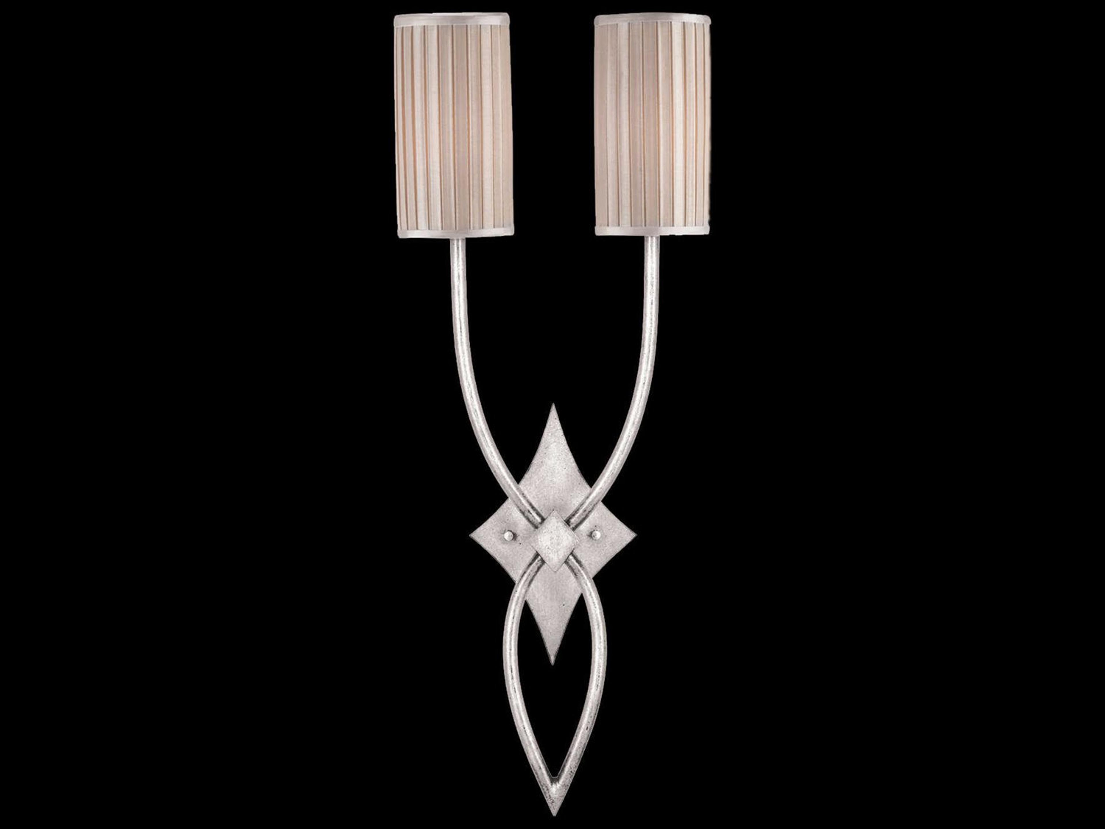 Fine Art Handcrafted Lighting Allegretto Silver Wall Sconce