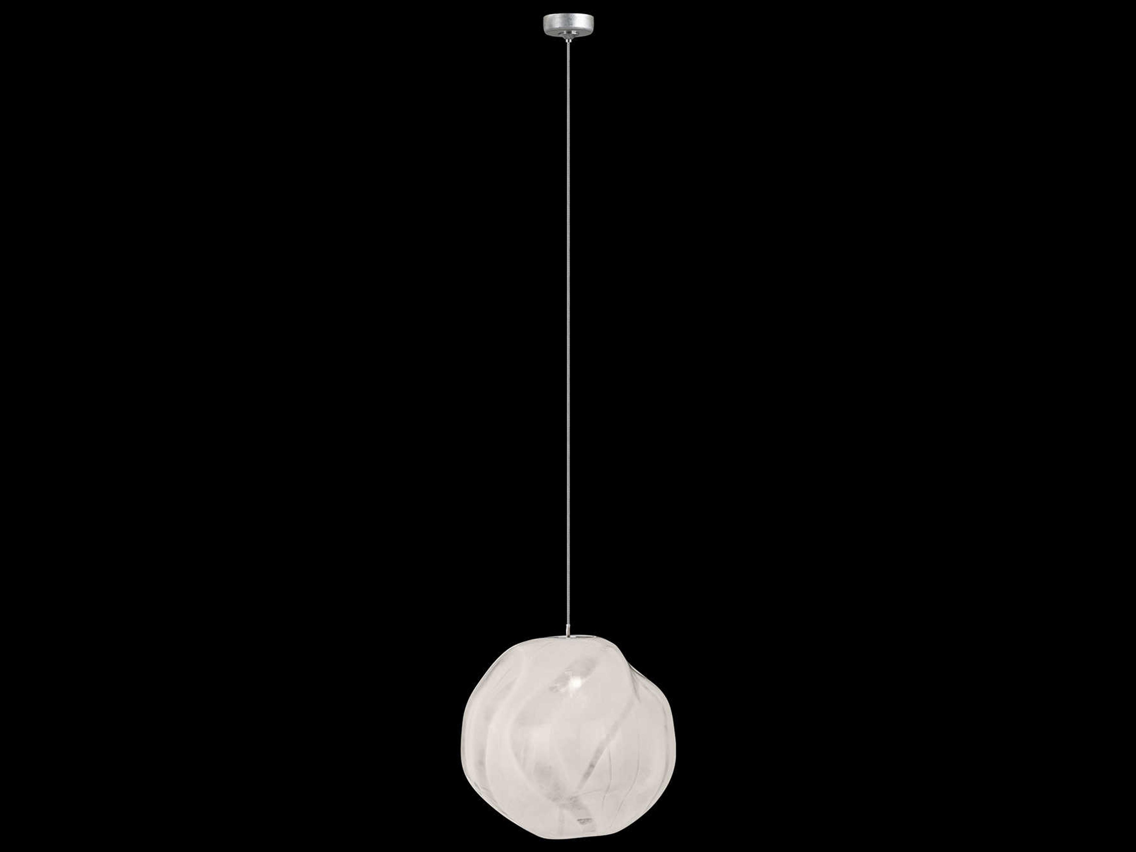 Fine Art Handcrafted Lighting Vesta 1-Light Silver Glass LED Globe Mini Pendant