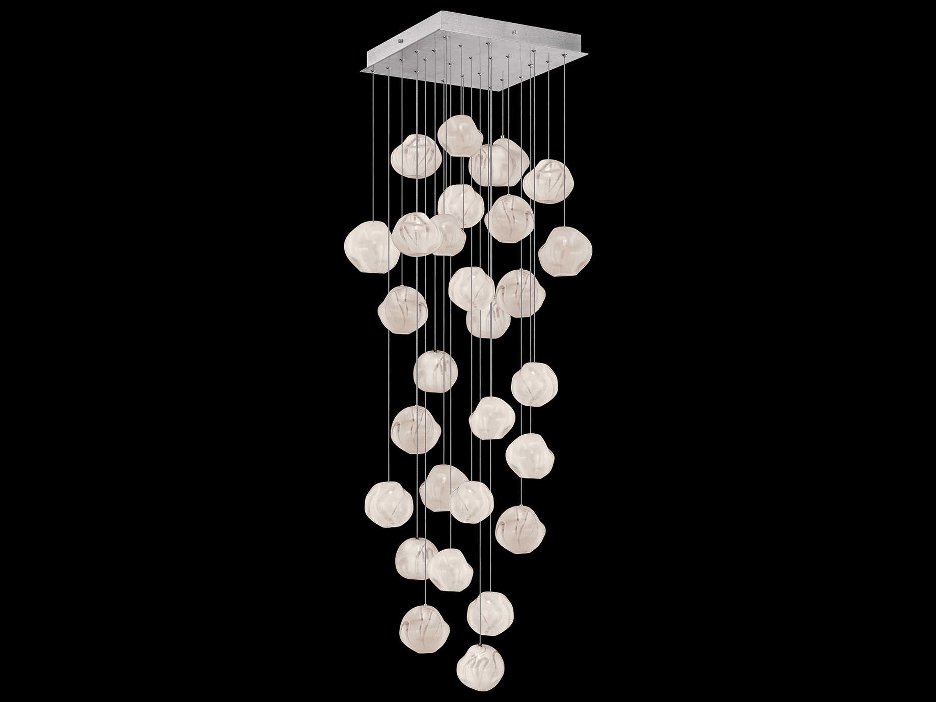 Fine Art Handcrafted Lighting Vesta 30-Light Silver Glass LED Globe Pendant