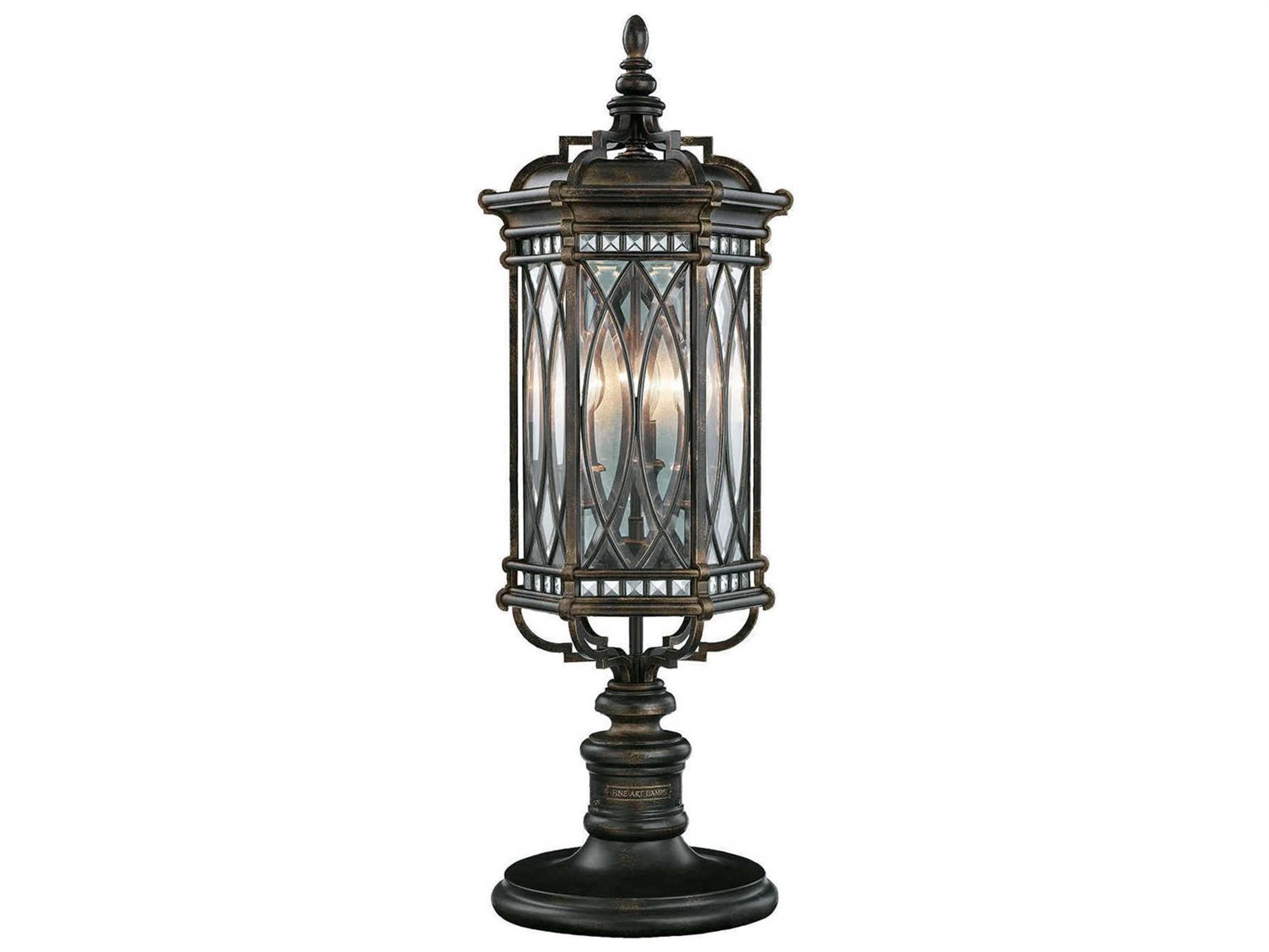 Fine Art Handcrafted Lighting Warwickshire 3 - Light Outdoor Post Light