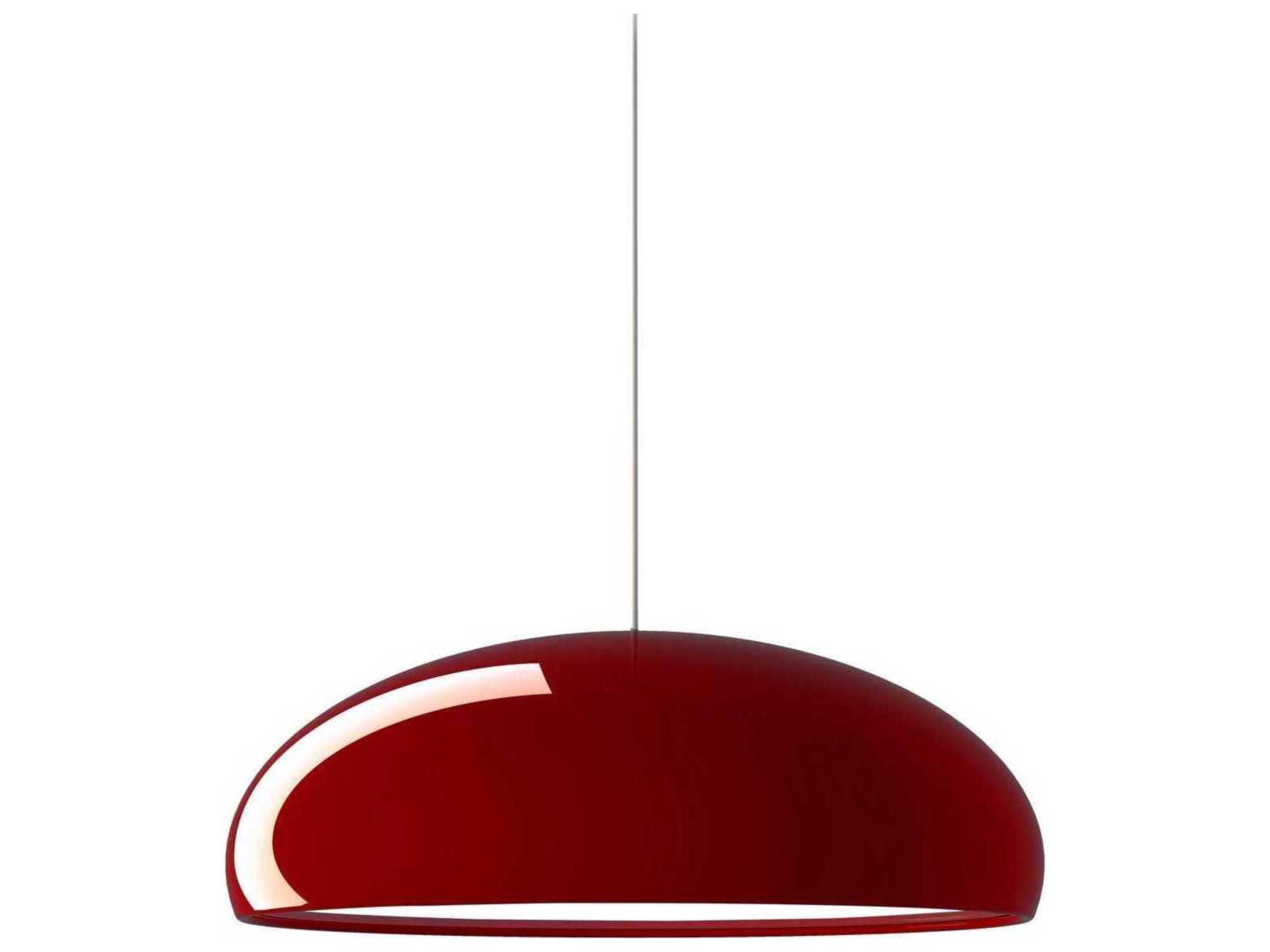 Fontana Arte Pangen 3-Light Red Dome Pendant