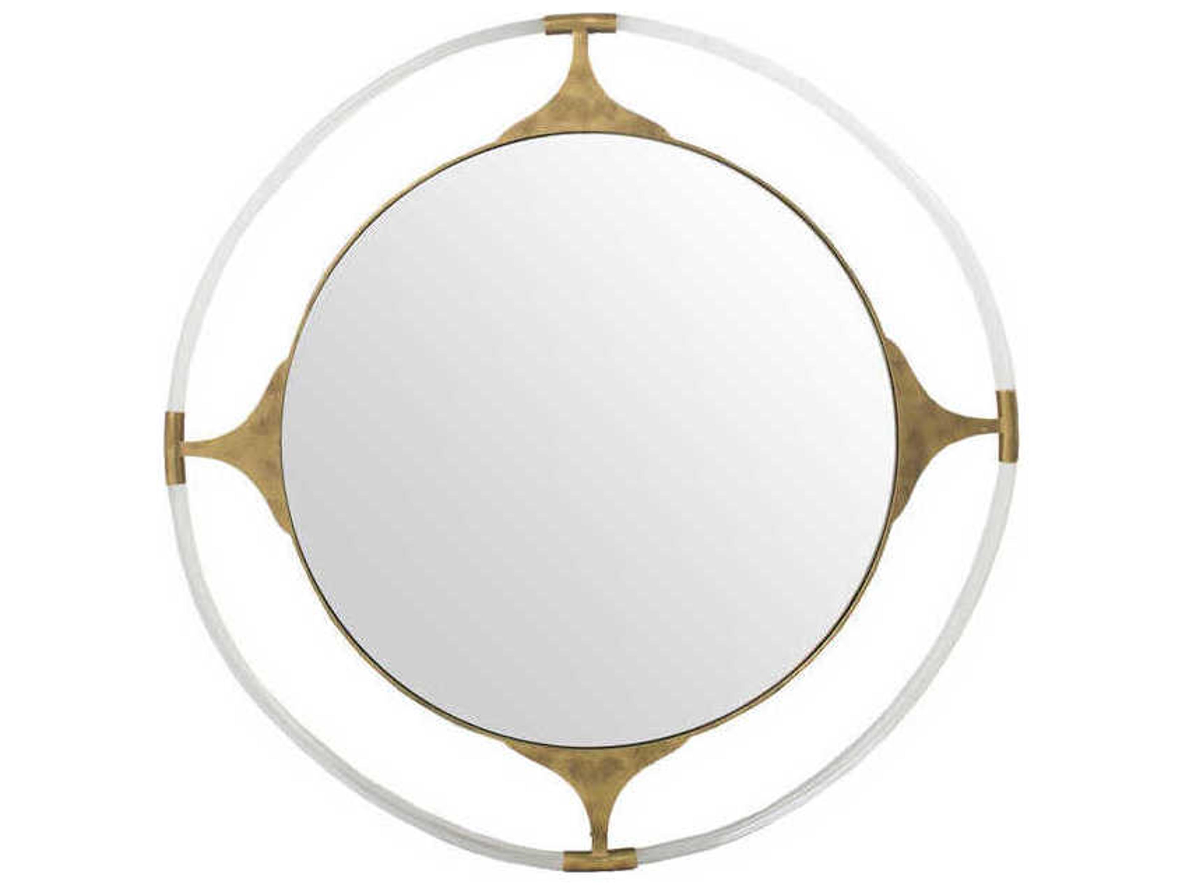 Gabby Callisto Gilded Gold & Clear Acrylic Round Wall Mirror