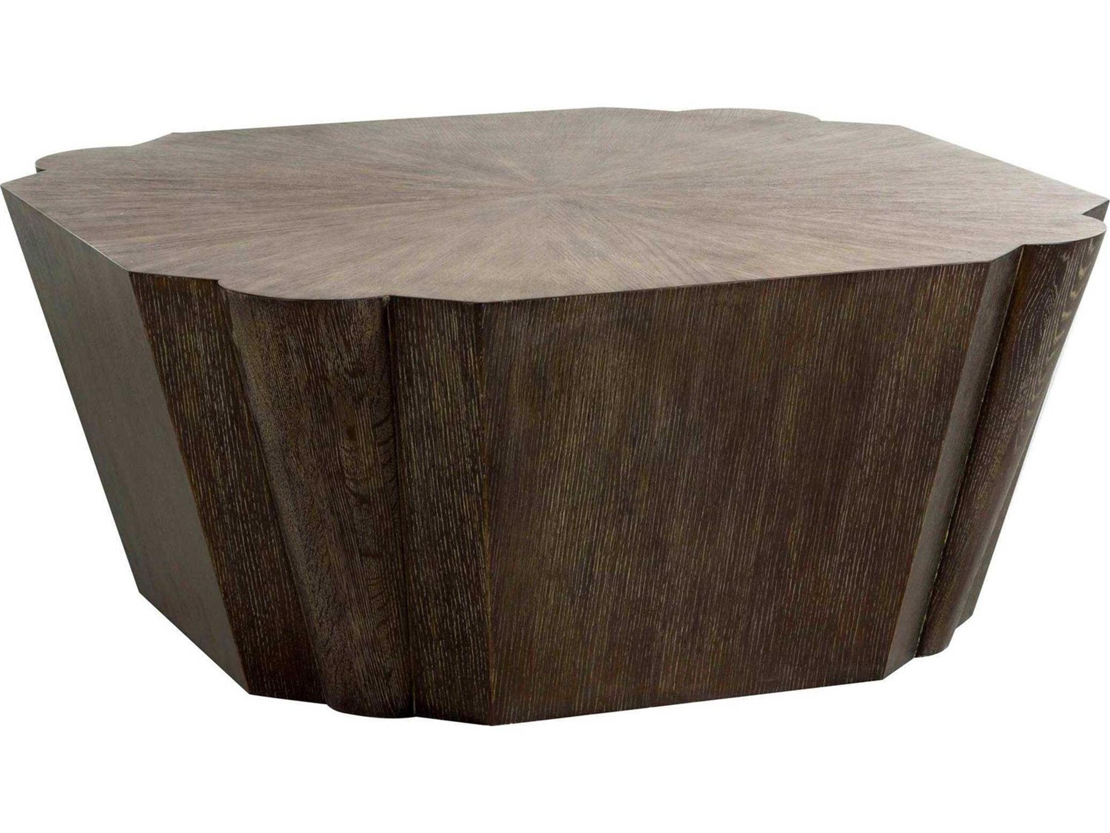 Gabby Kenwood Square Wood Dark Gray Cerused Oak Brushed Coffee Table