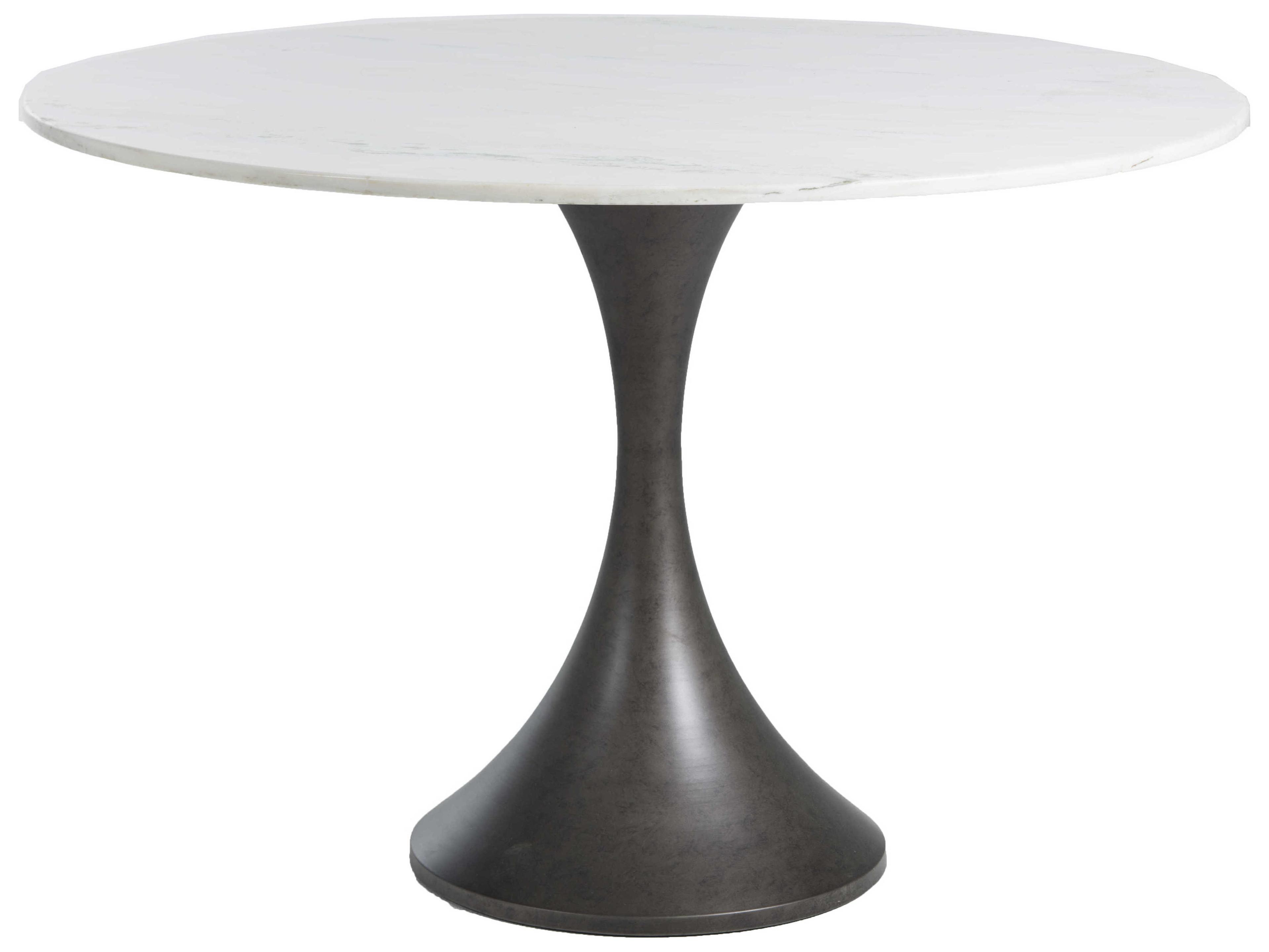 Gabby Cortez Round White Marble Dining Table