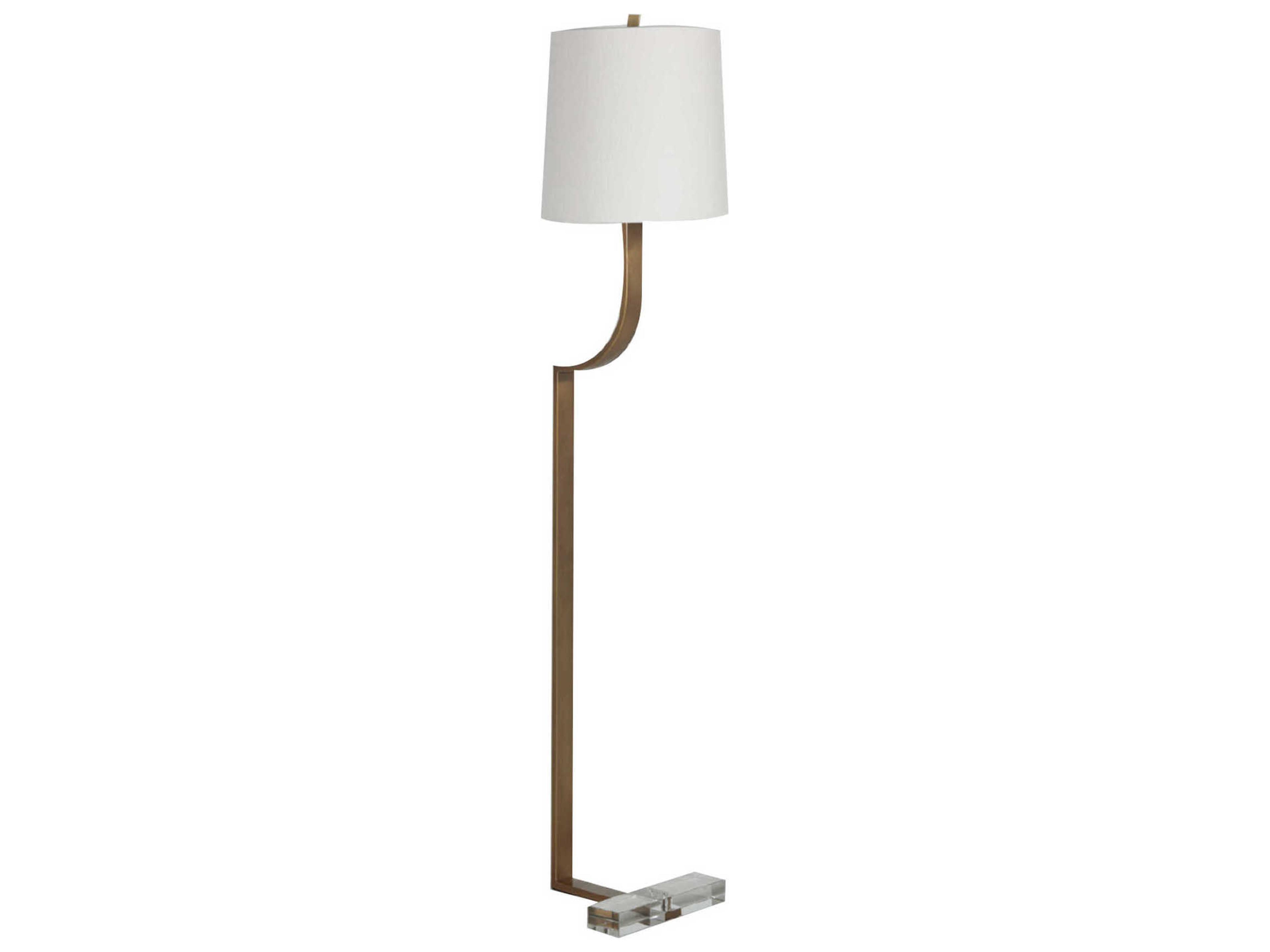 Gabby Jayden Antique Brass Clear Floor Lamp
