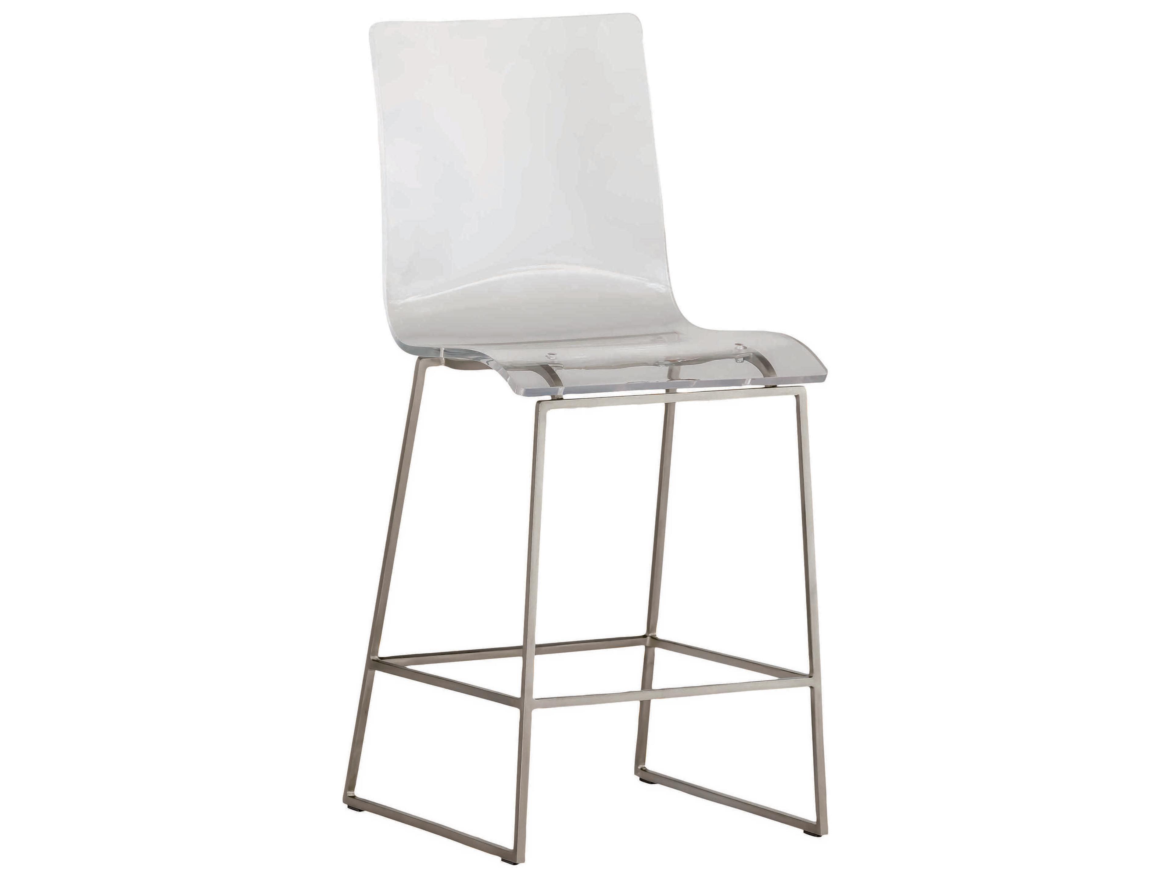Gabby King Antique Silver & Clear Acrylic Counter Stool