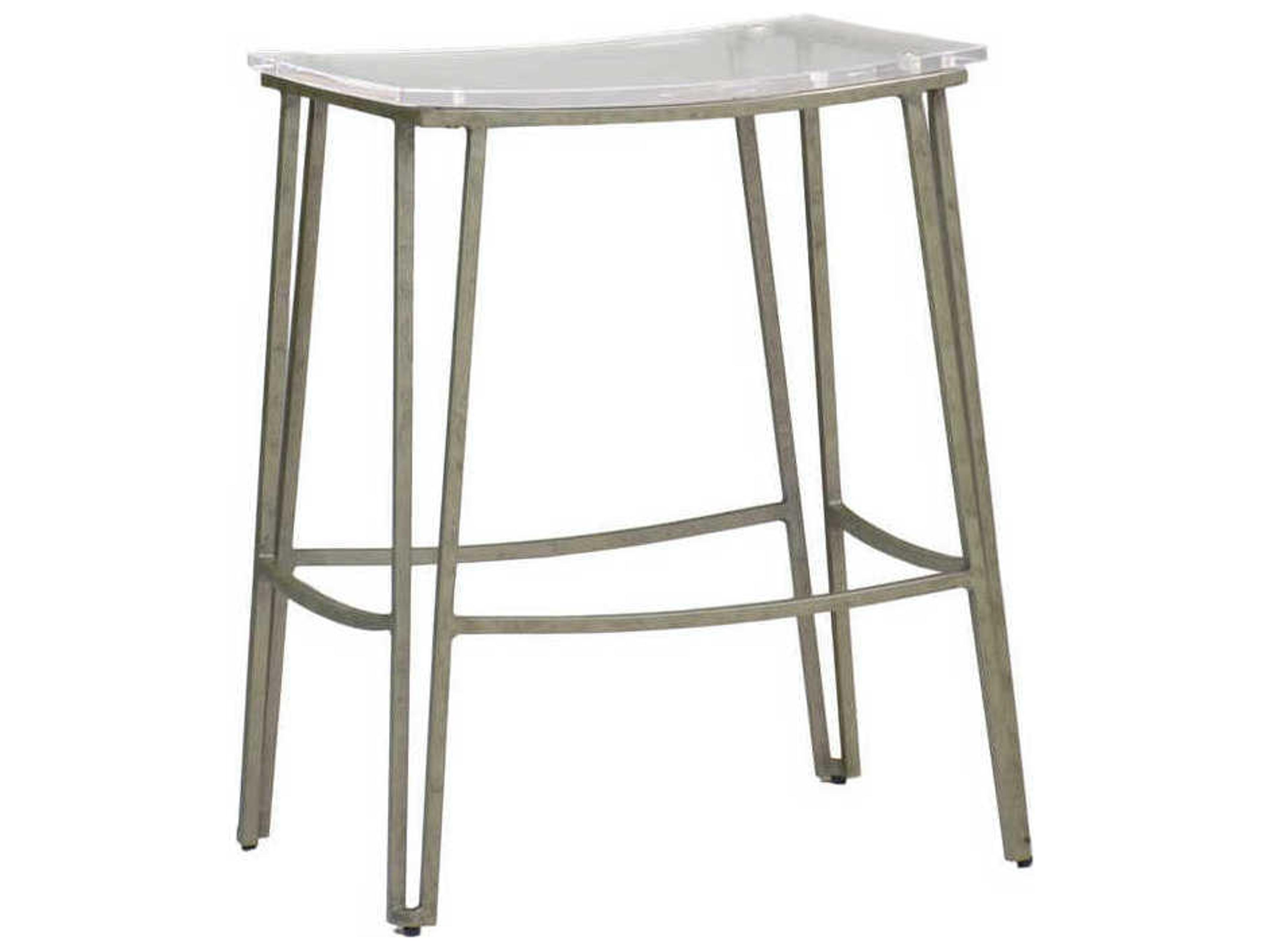 Gabby Pierce Clear Acrylic & Antique Silver Counter Stool