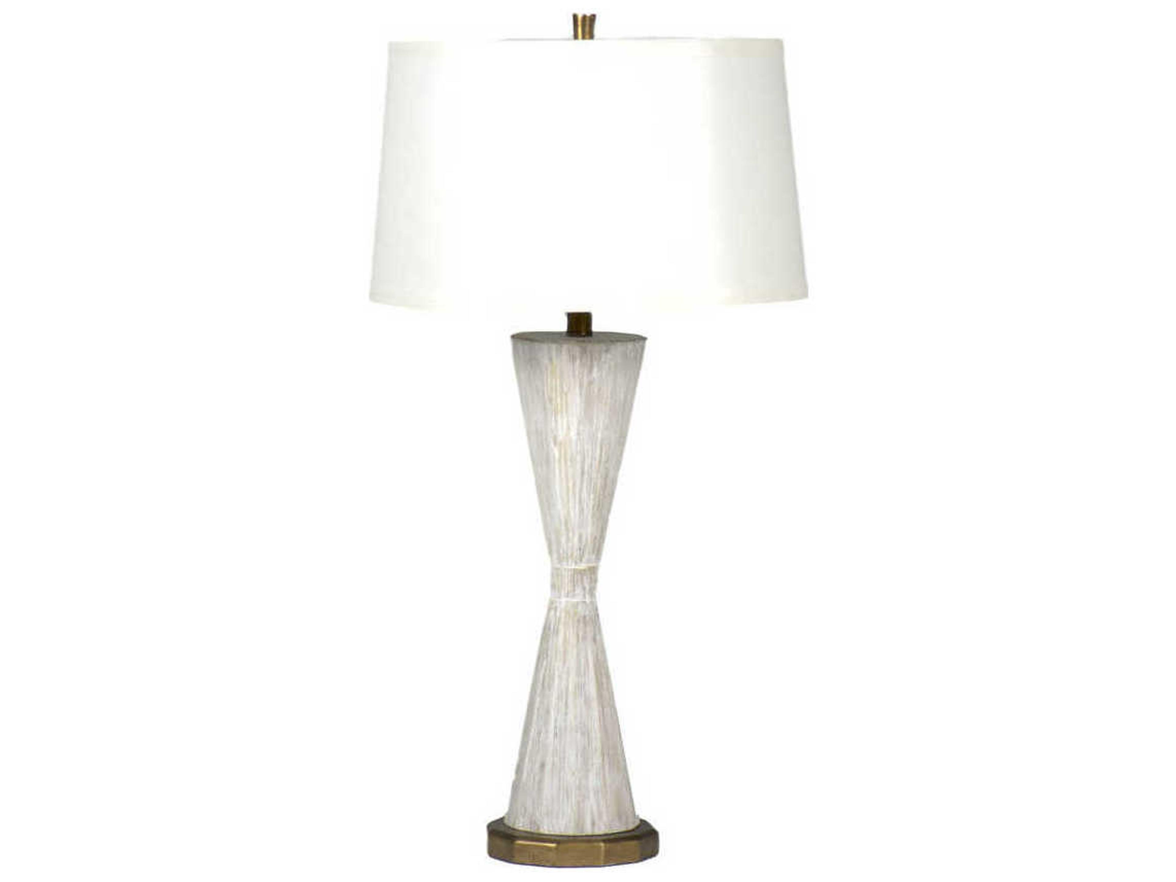 Gabby Roman Distressed White with Antique Gold Buffet Lamp