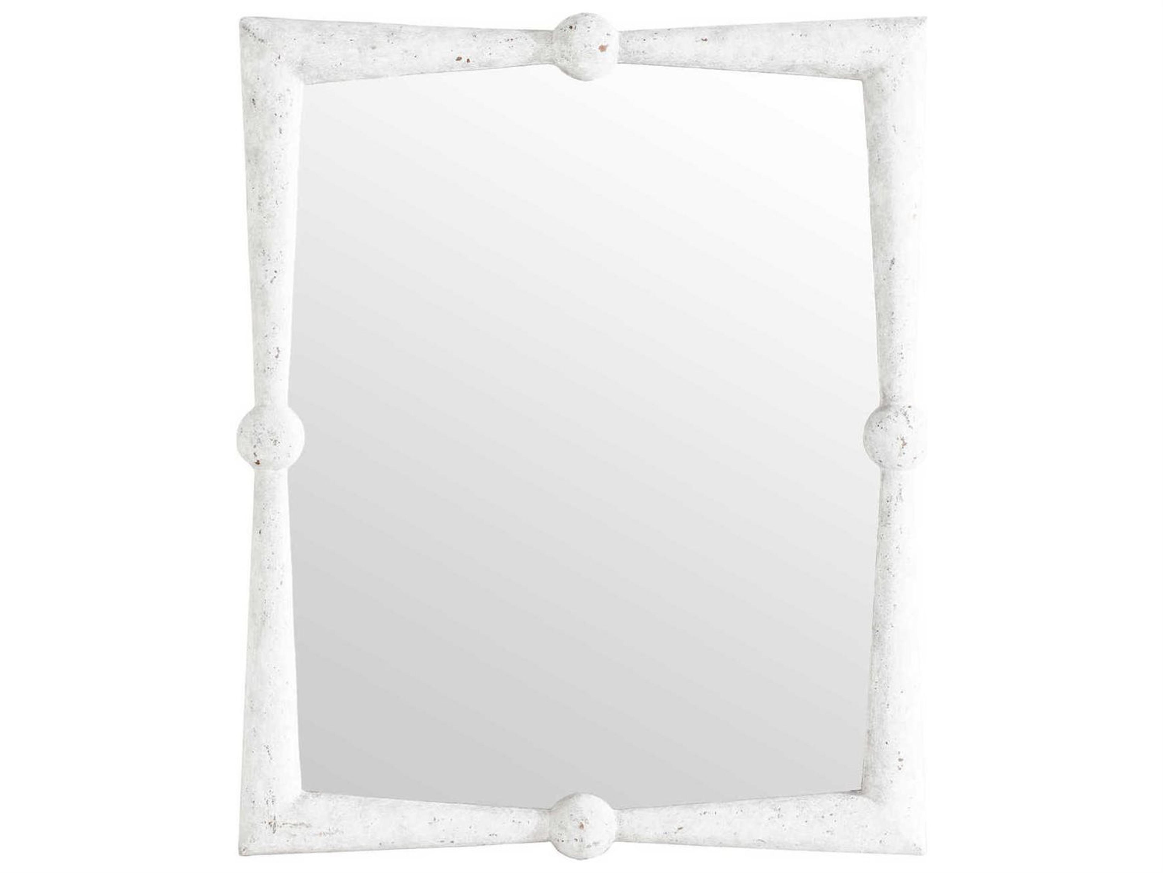 Gabby Scarlet Antique White Rectangular Wall Mirror