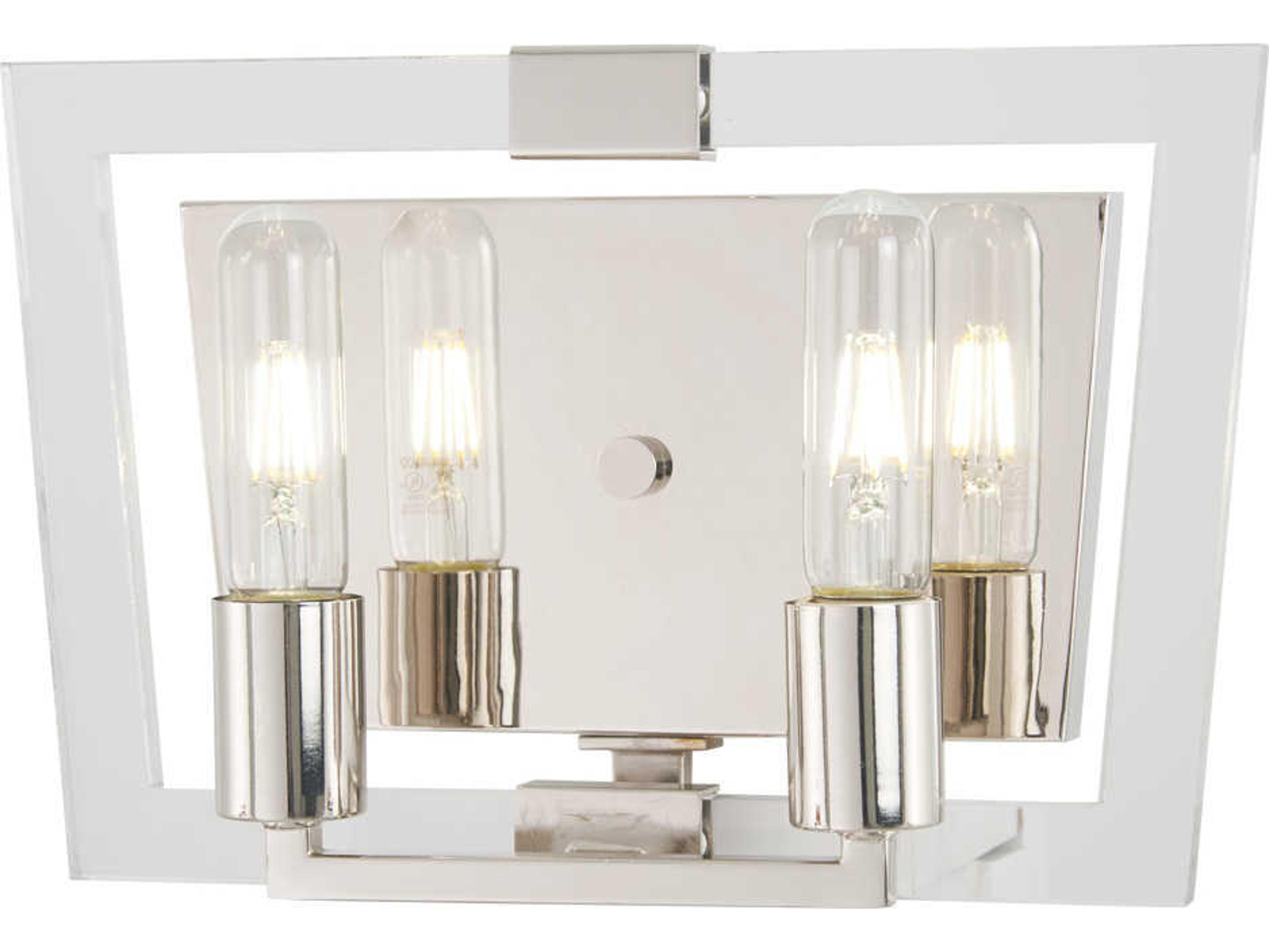 George Kovacs Crystal Chrome 2-Light Polished Nickel Vanity Light