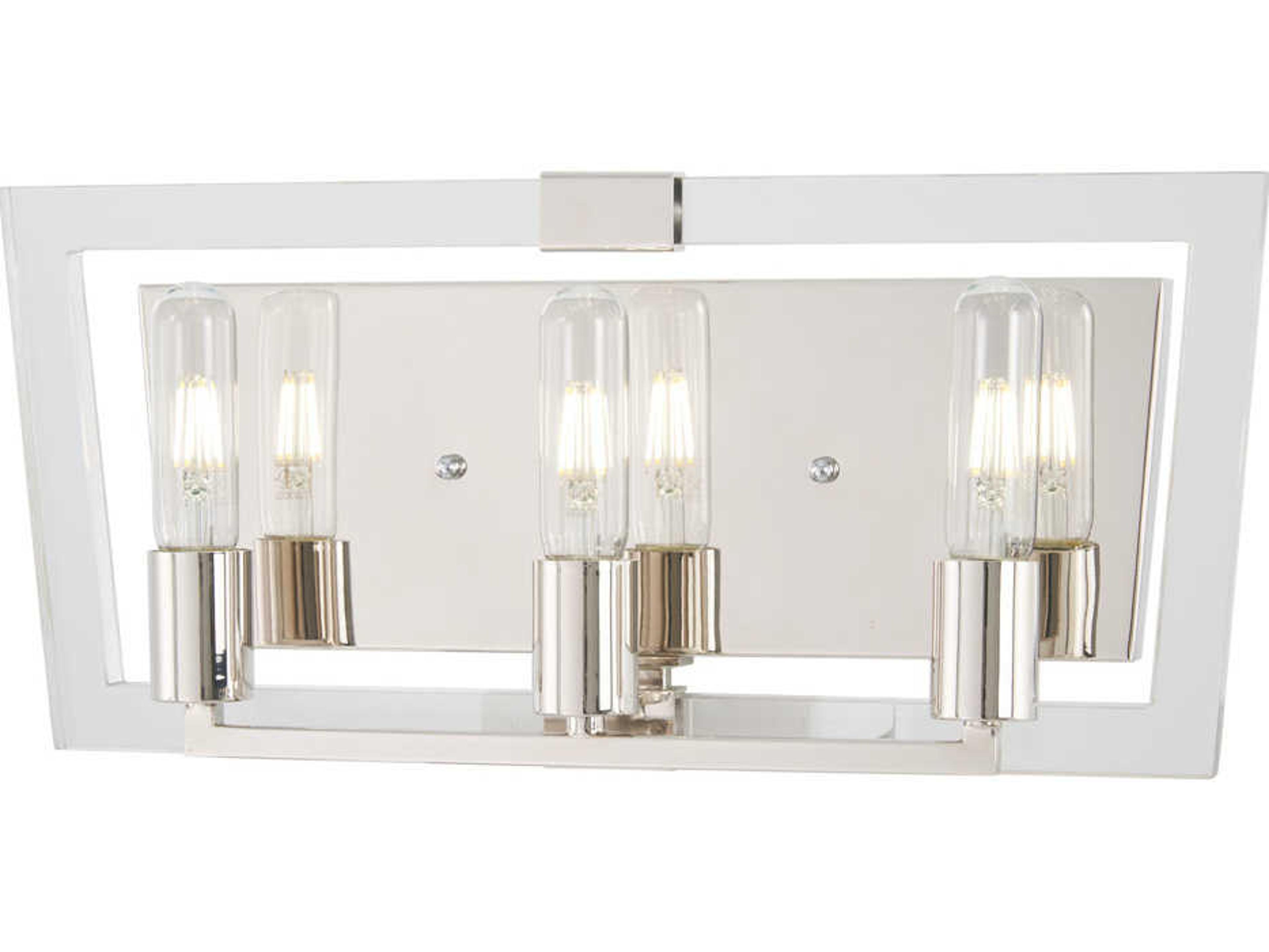 George Kovacs Crystal Chrome 3-Light Polished Nickel Vanity Light