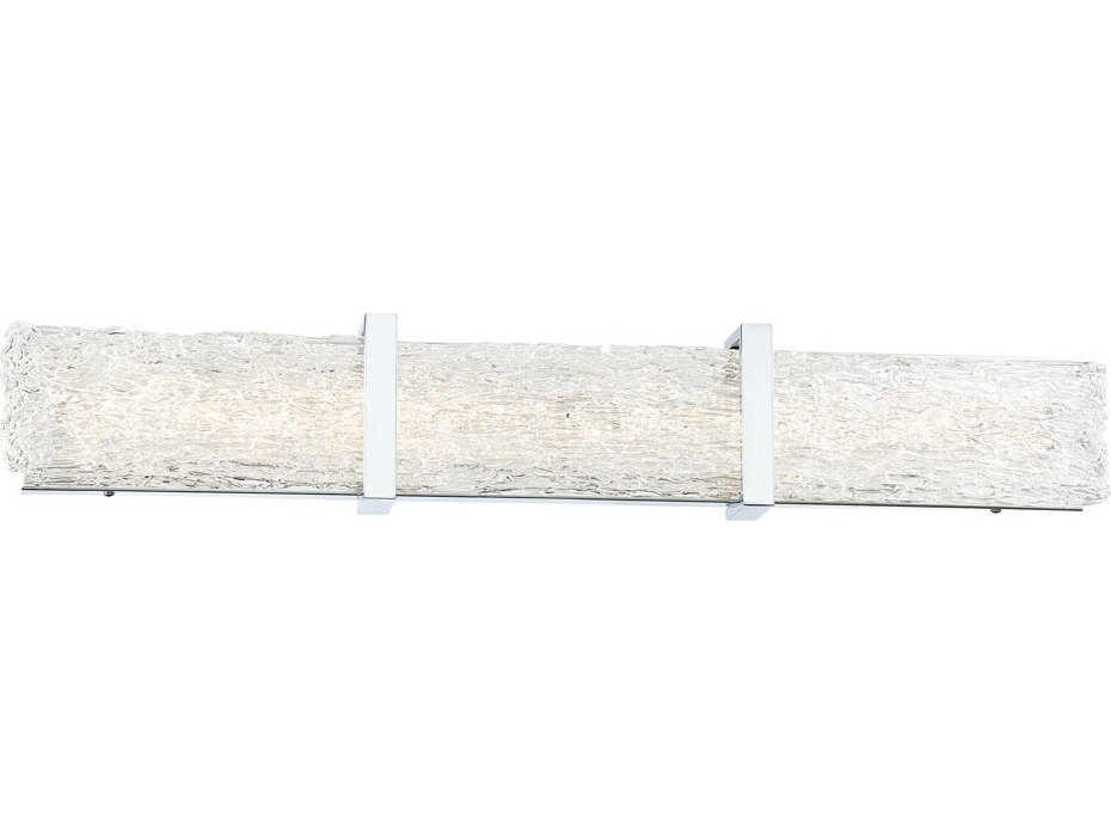 Forest Ice Ii 1-Light Chrome Glass LED Vanity Light