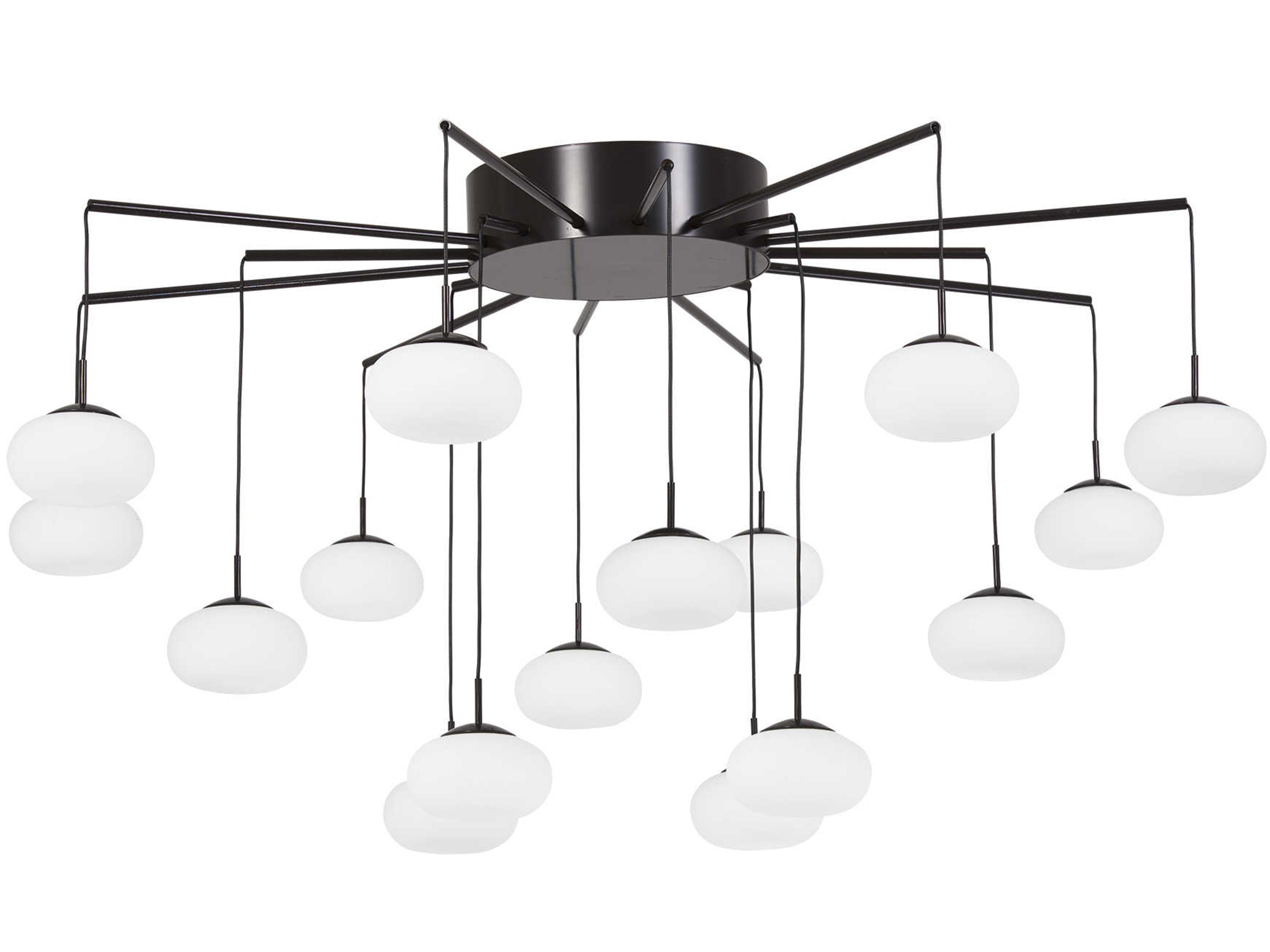 George Kovacs Georges Web 16-Light-Light Bronze Gold Dust Glass LED Globe Pendant