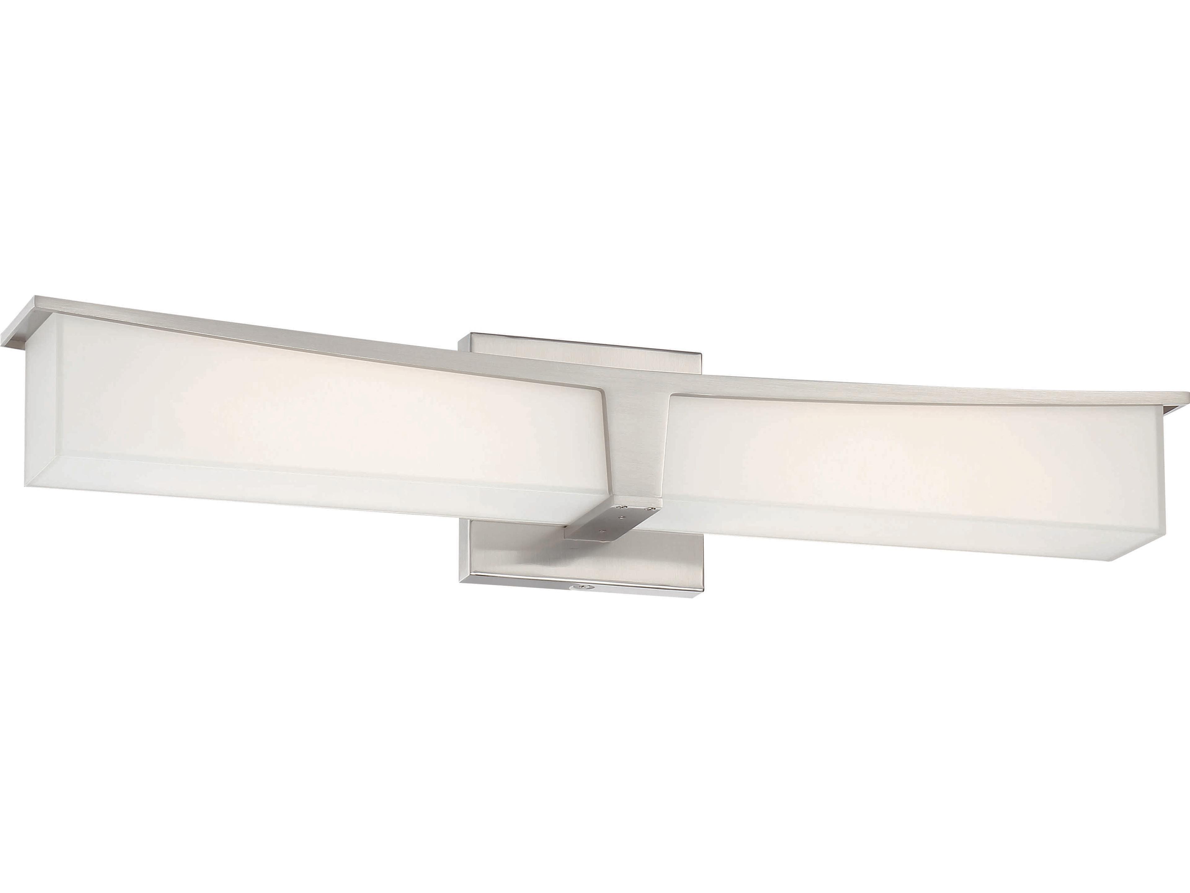 George Kovacs Plane 1-Light Brushed Nickel Glass LED Vanity Light