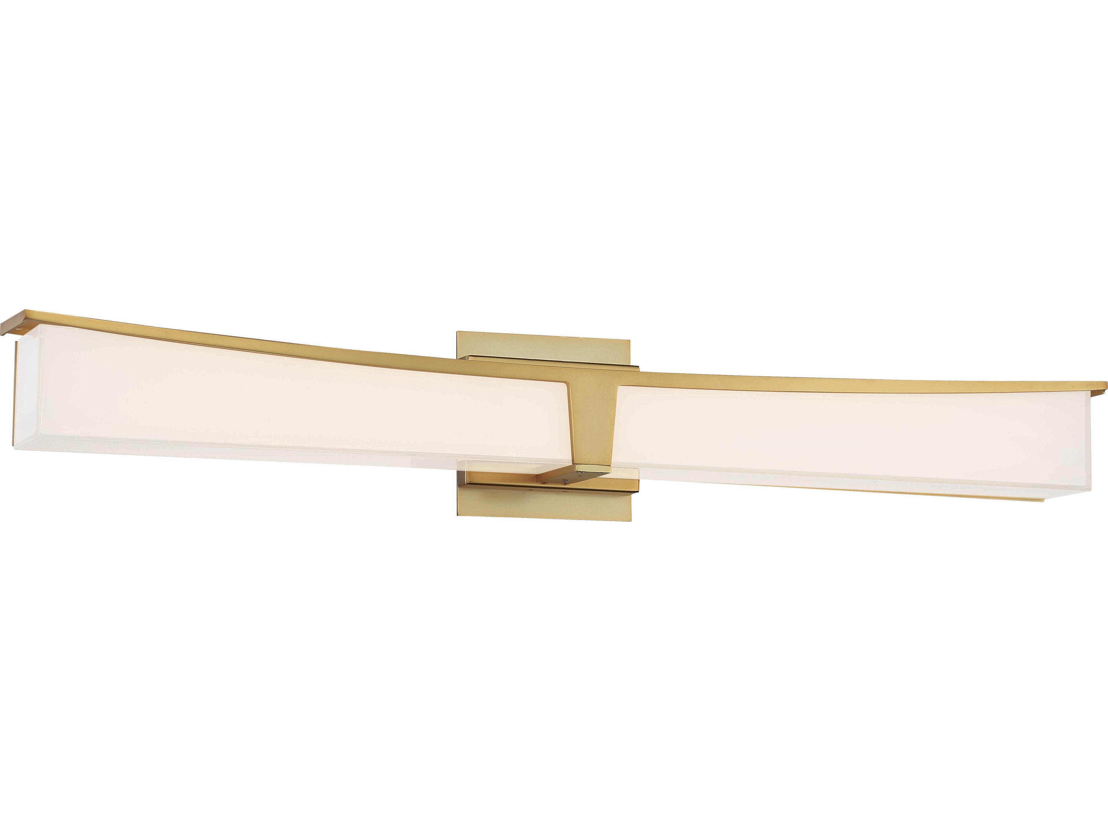 George Kovacs Plane 1-Light Honey Gold Glass LED Vanity Light