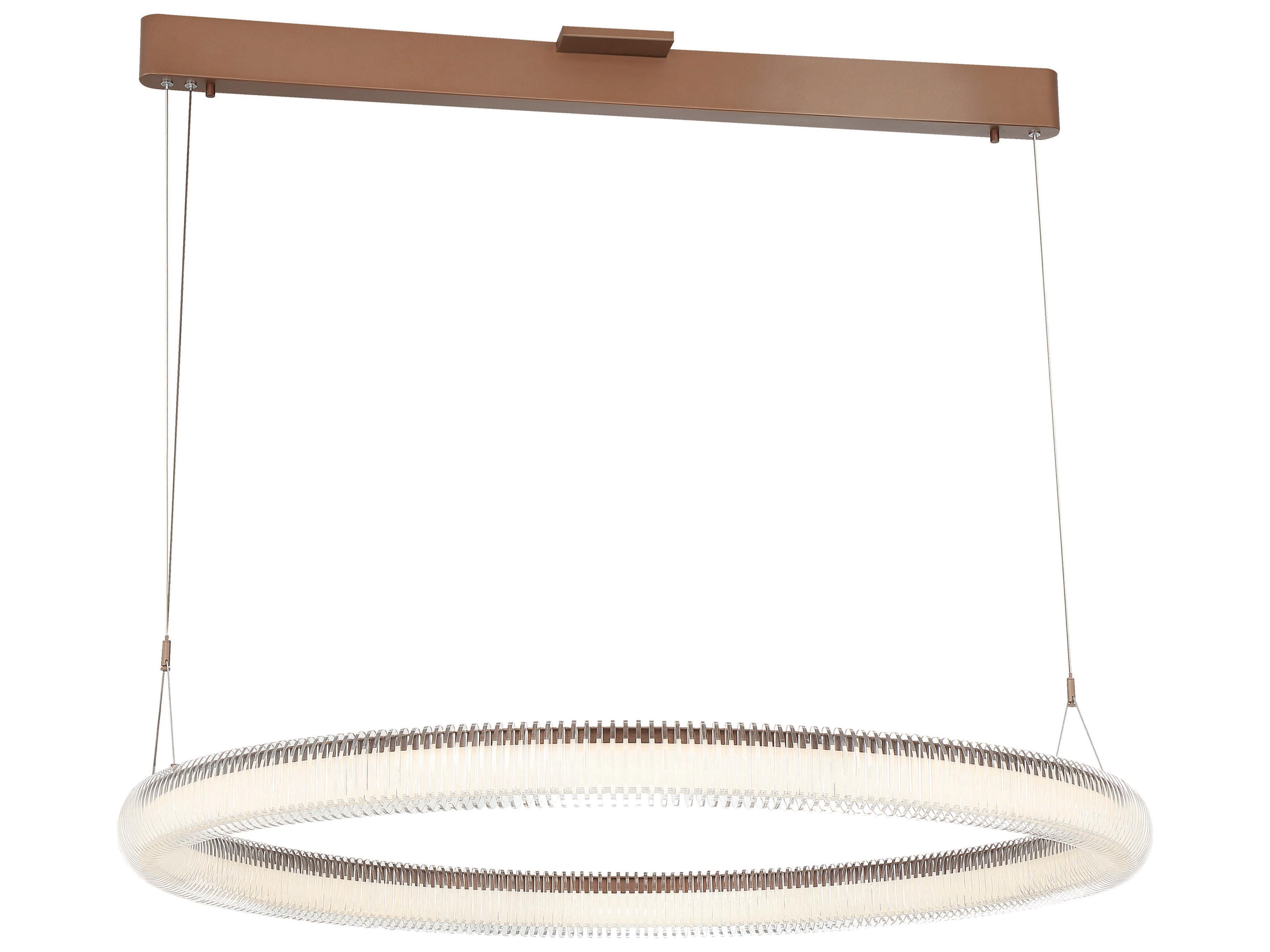 George Kovacs Roulette 1-Light Satin Bronze LED Linear Round Pendant