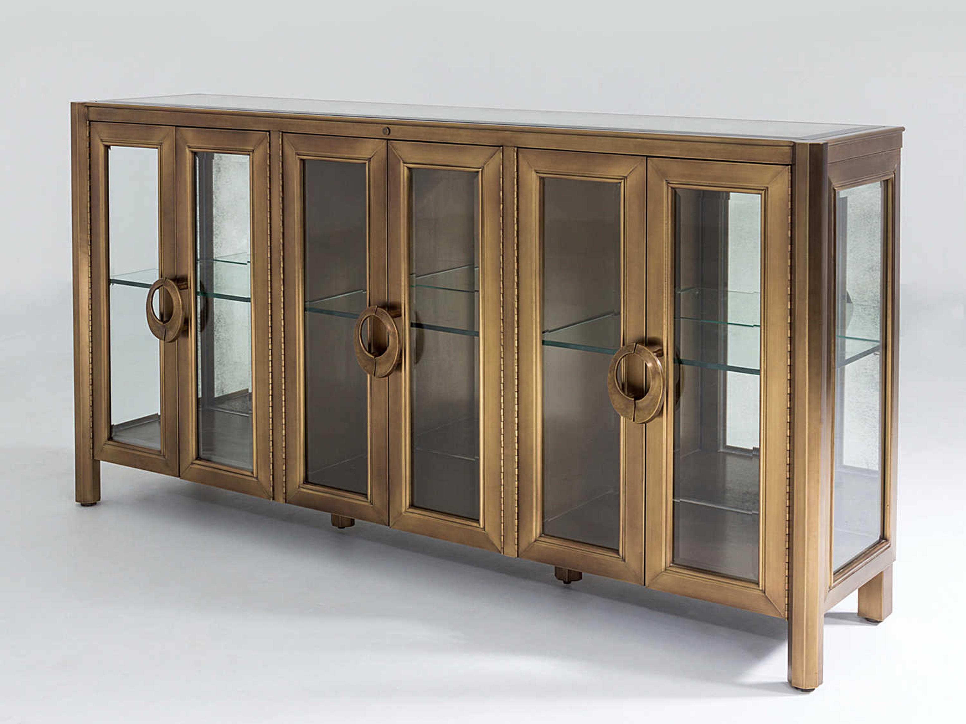 Global Views 72" Poplar Wood Dark Brass Sideboard