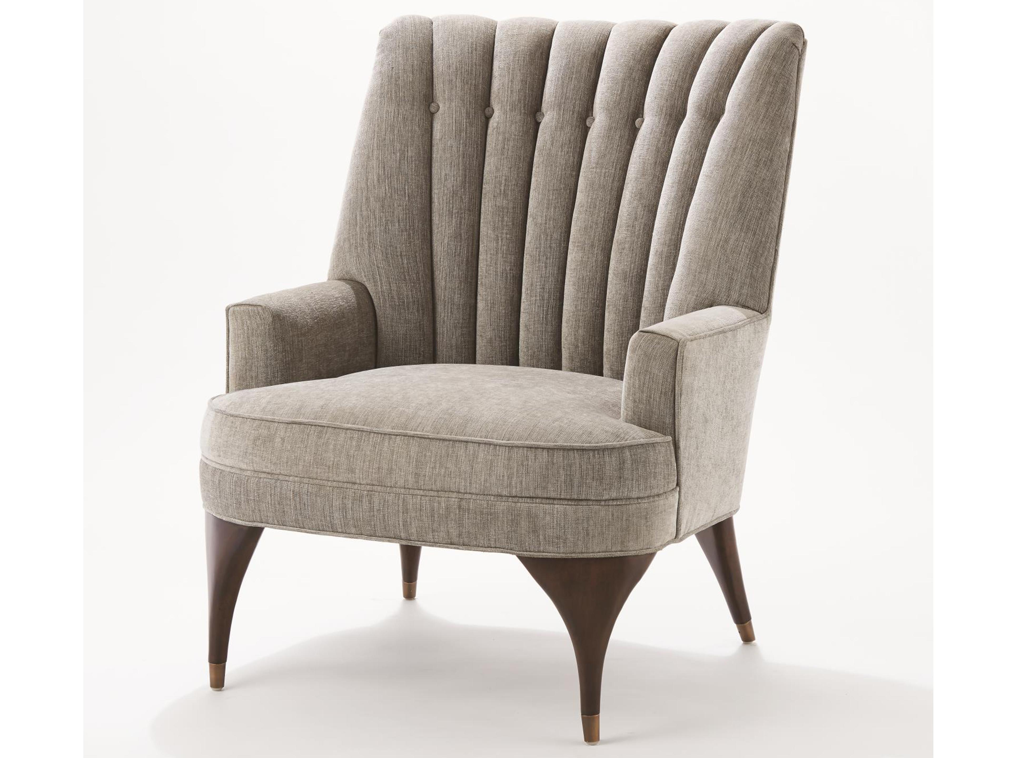 Global Views Brown Fabric Accent Chair