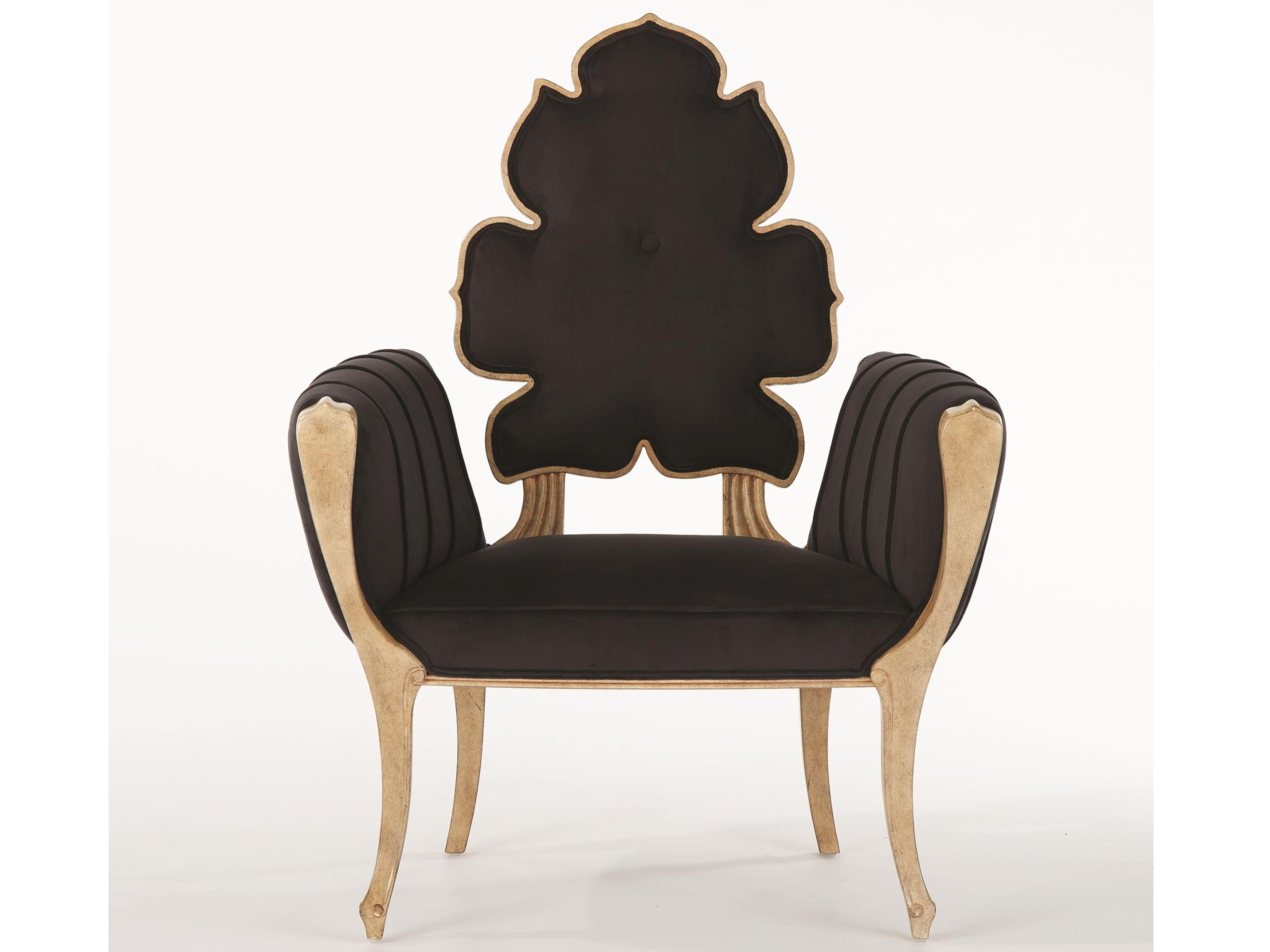 Global Views Black Fabric Accent Chair