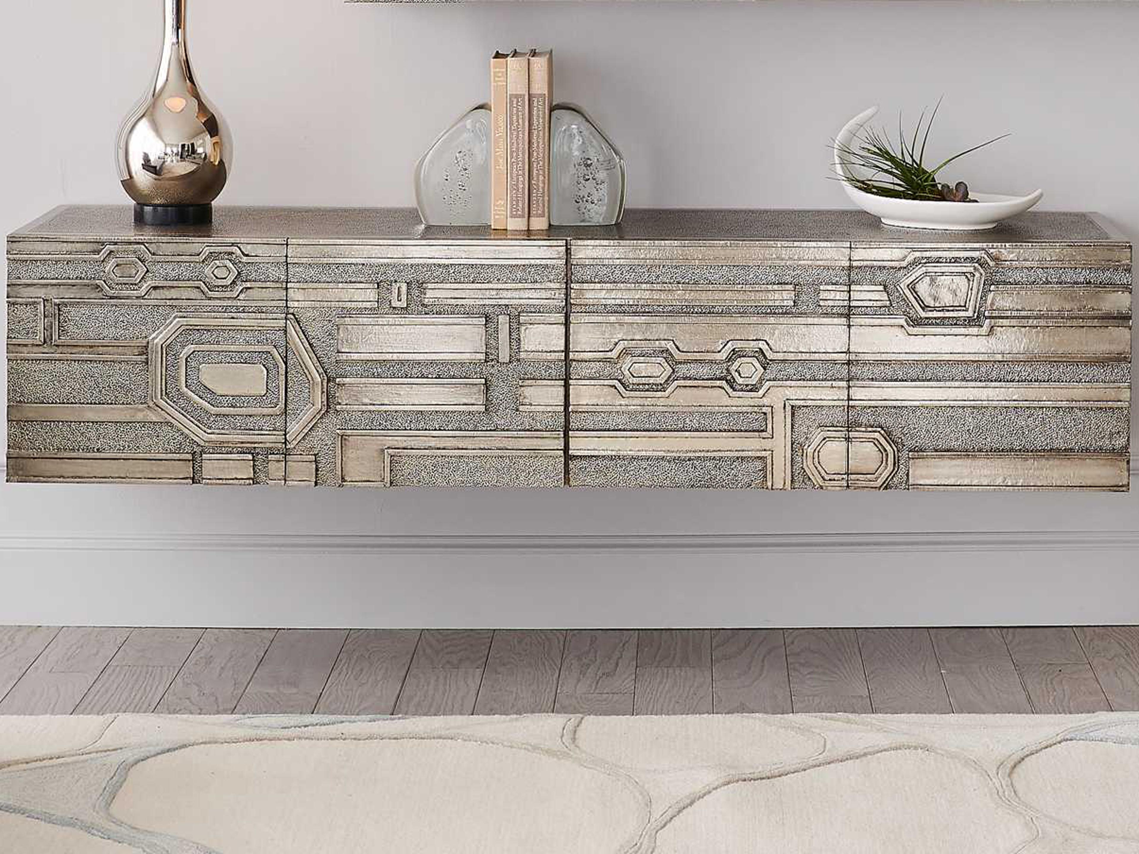 Global Views Silver Teak Wood Accent Chest