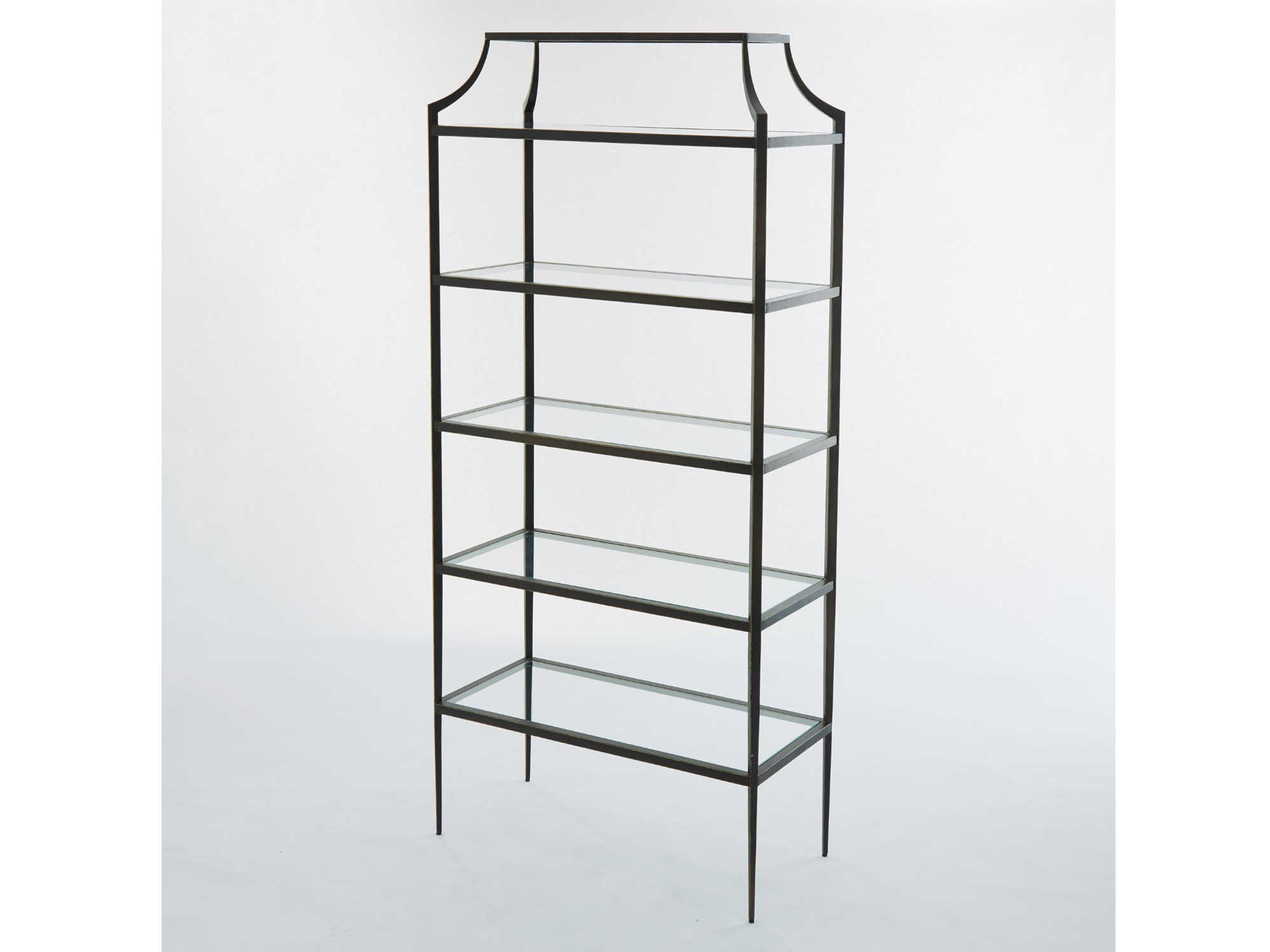Global Views Dark Gunmetal Bronze / Gold Etagere