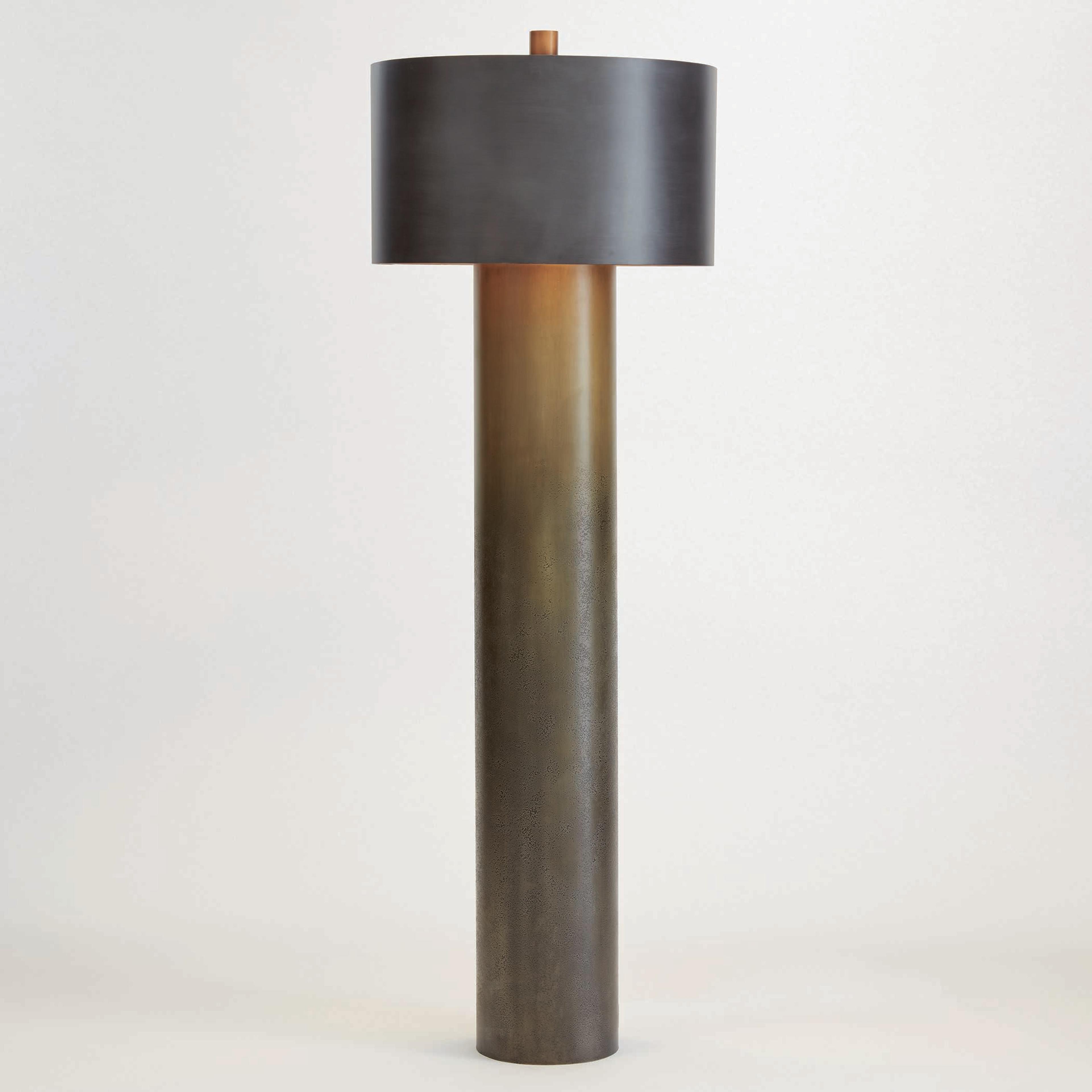 Global Views Ombre Brass Floor Lamp