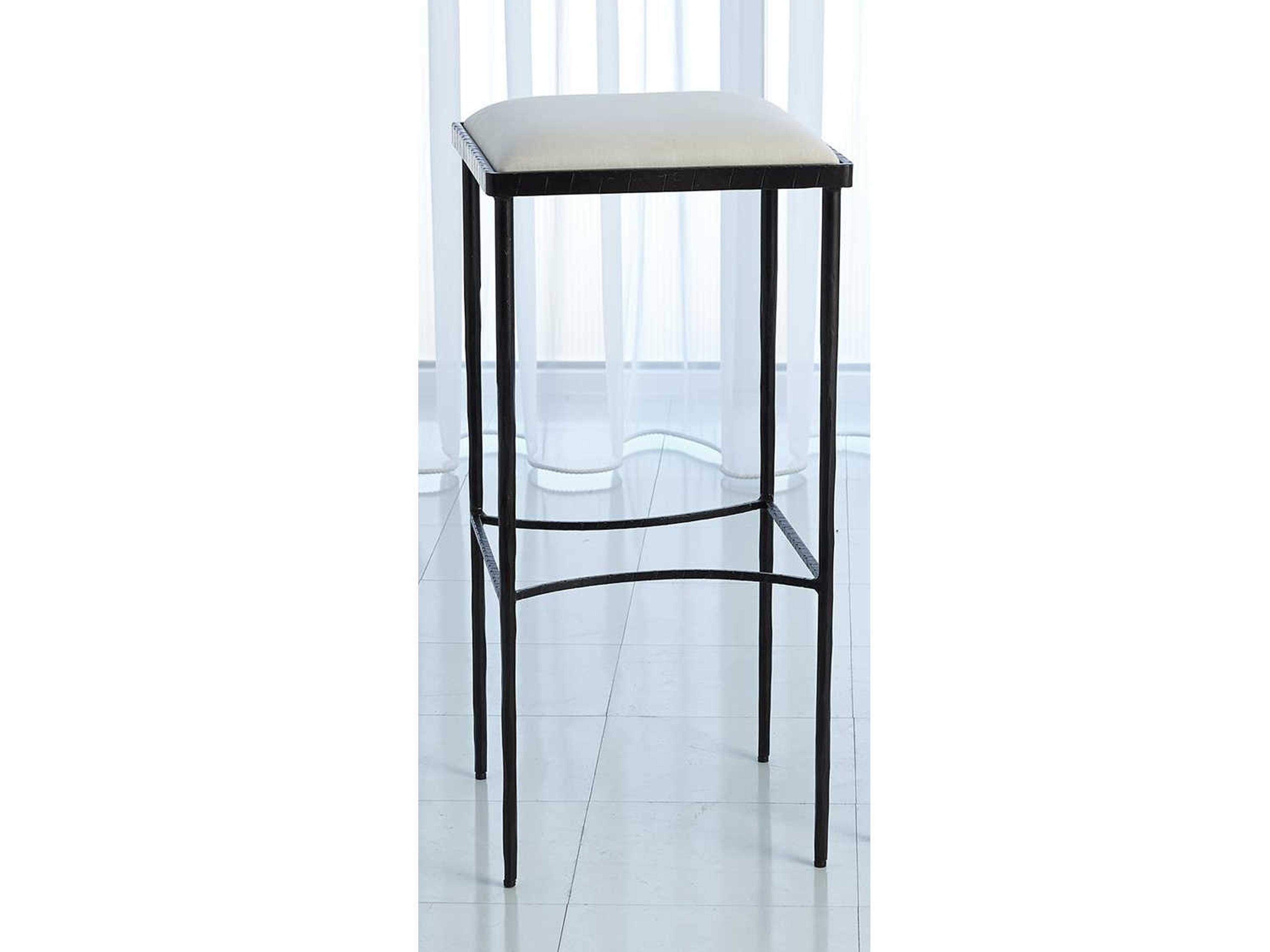 Global Views Hammered Upholstered Counter Stool