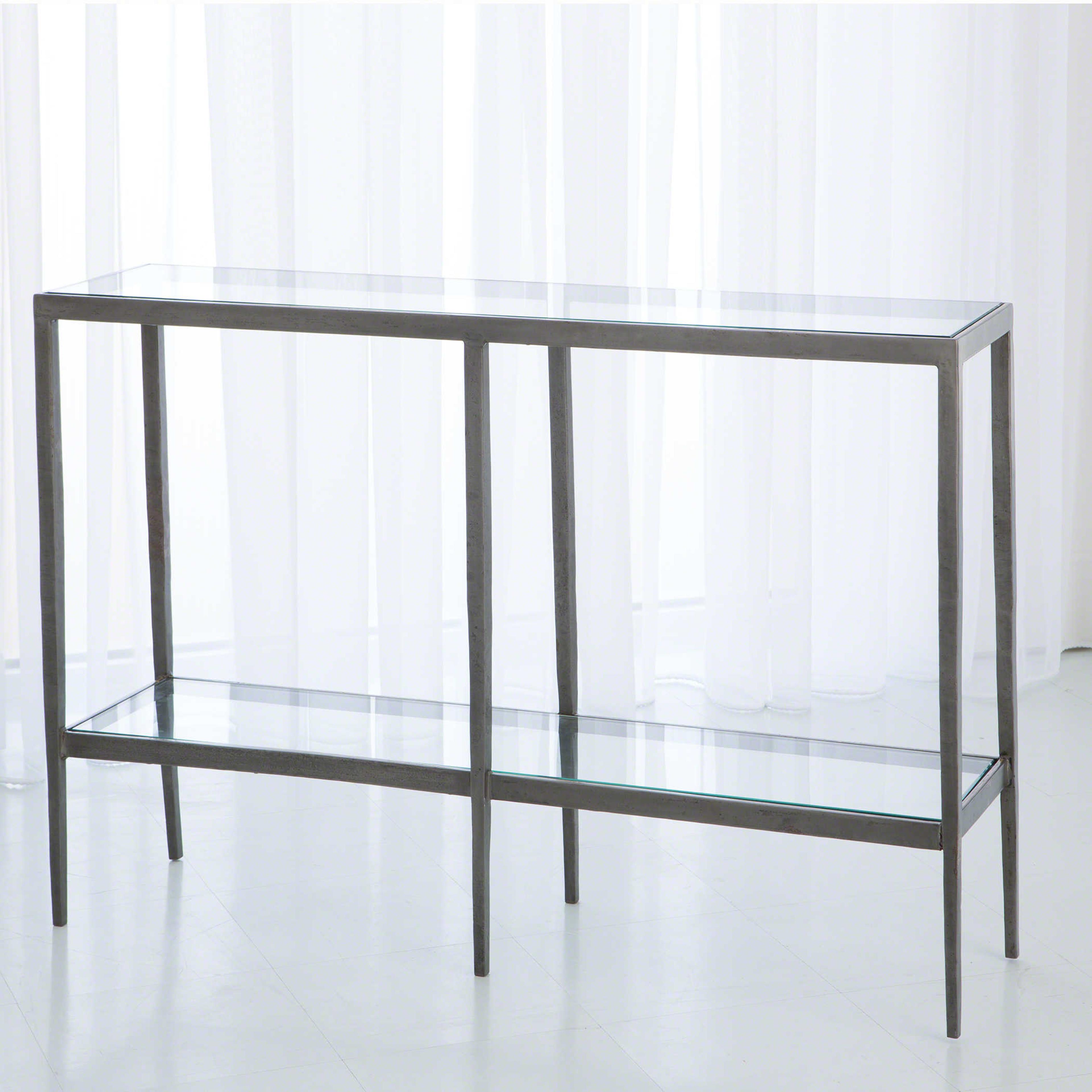 Global Views Laforge Rectangular Glass Console Table