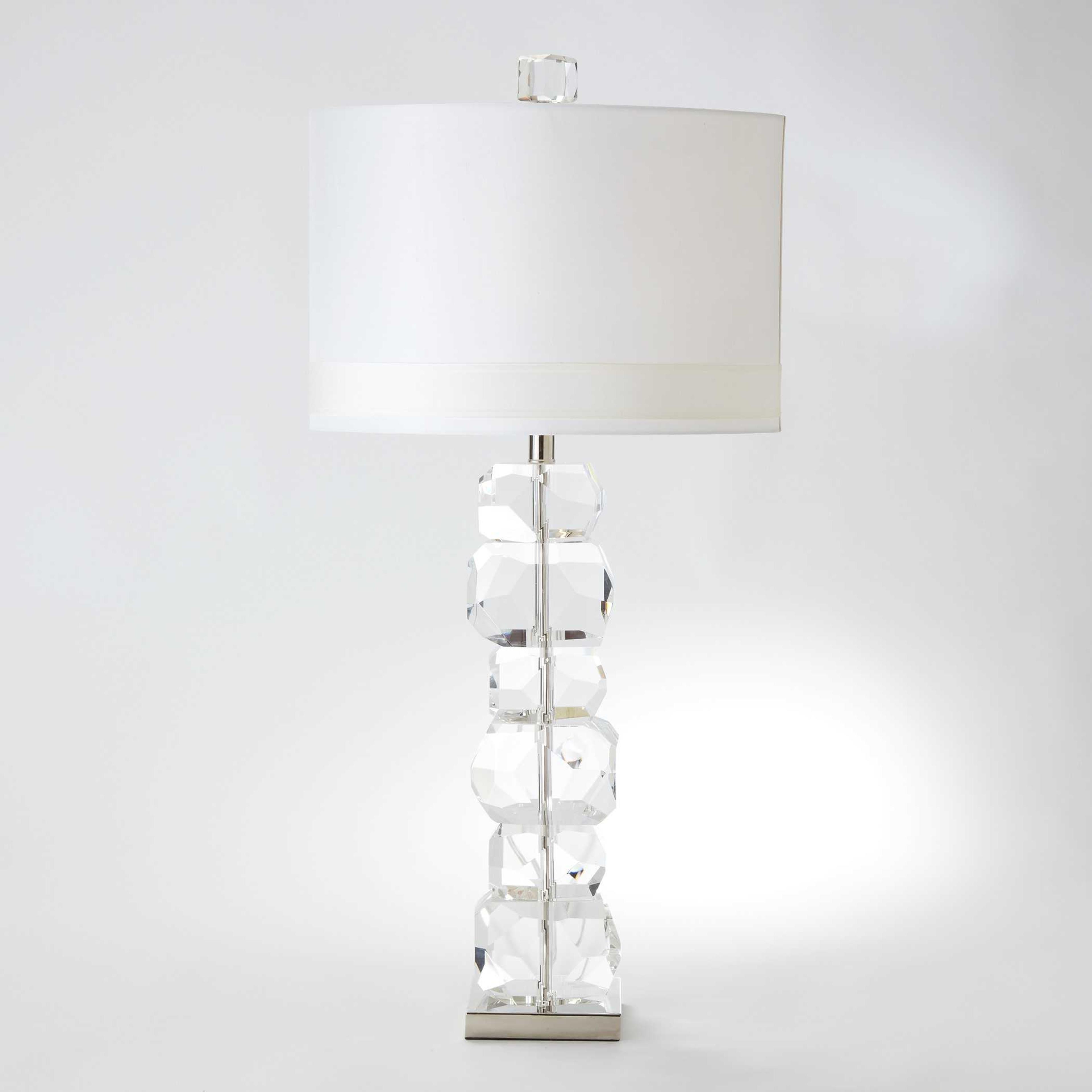 Global Views Stacked Gemstone Tall Crystal Clear Buffet Lamp