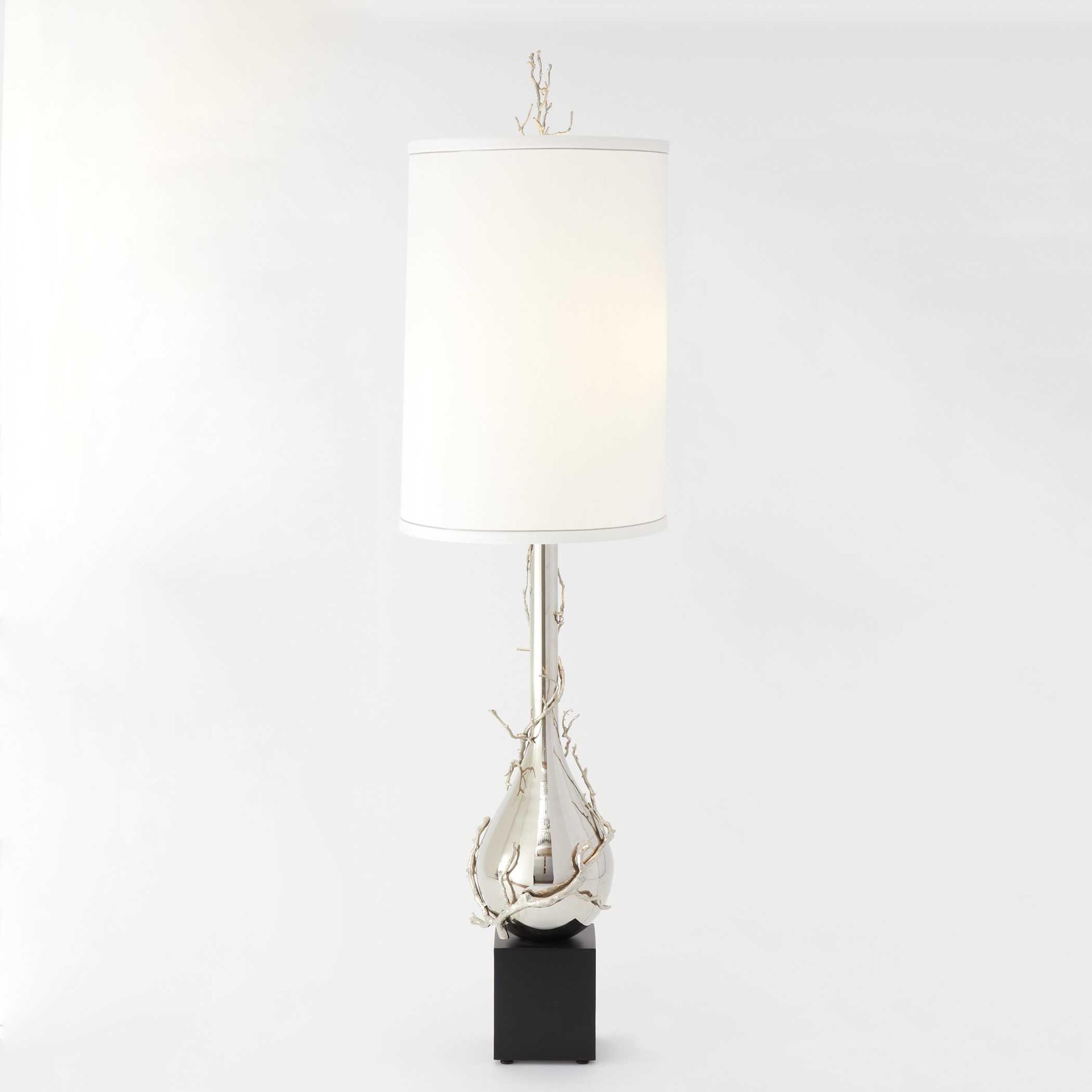Global Views Twig Bulb Nickel Floor Lamp
