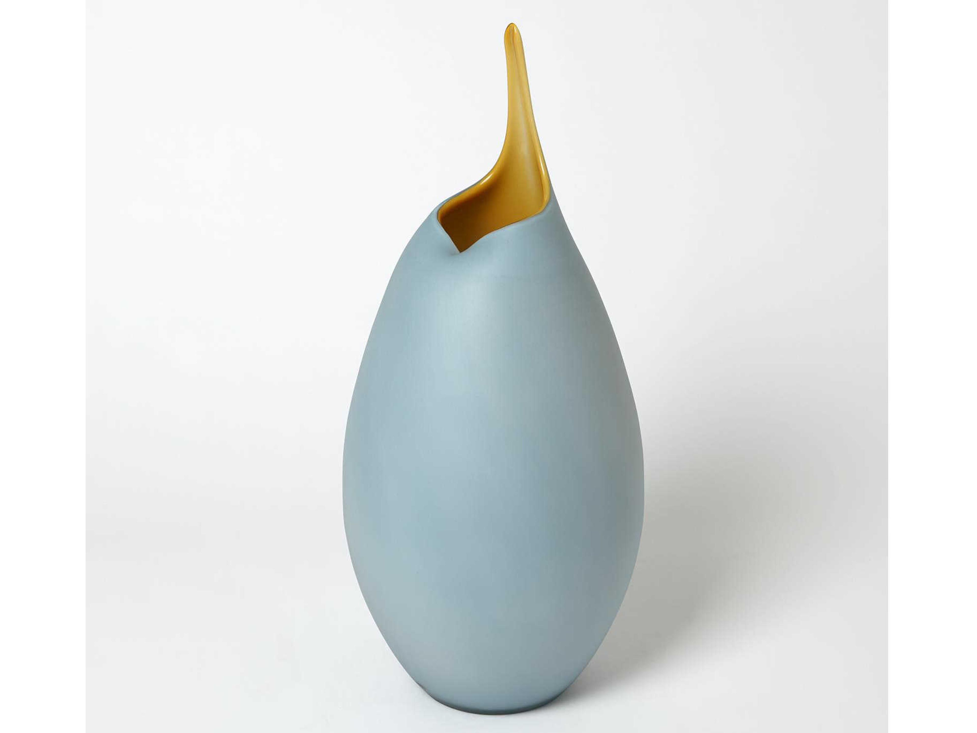 Global Views Frosted Blue Large Vase