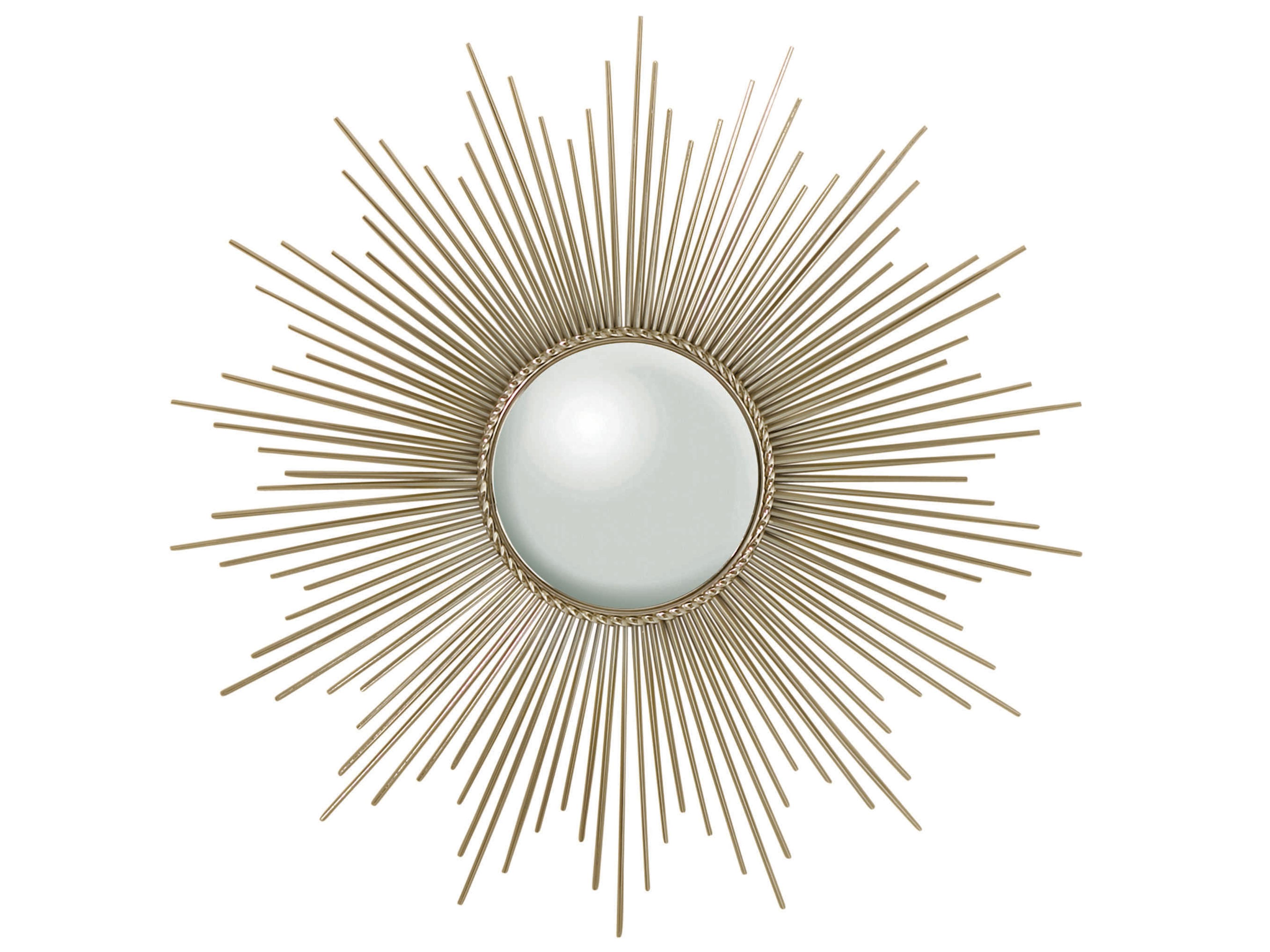 Global Views Nickel Sunburst Wall Mirror