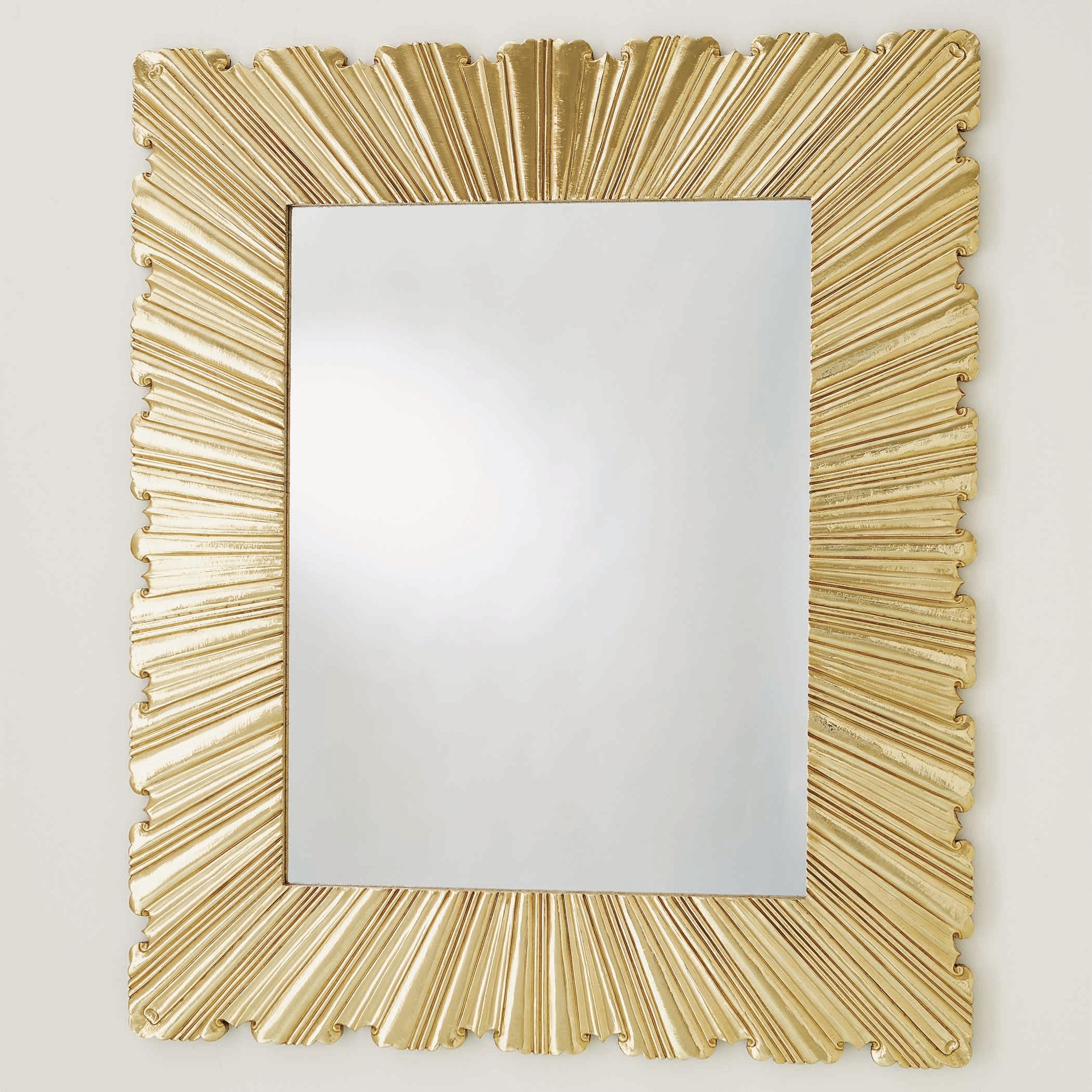 Global Views Stark Brass Wall Mirror