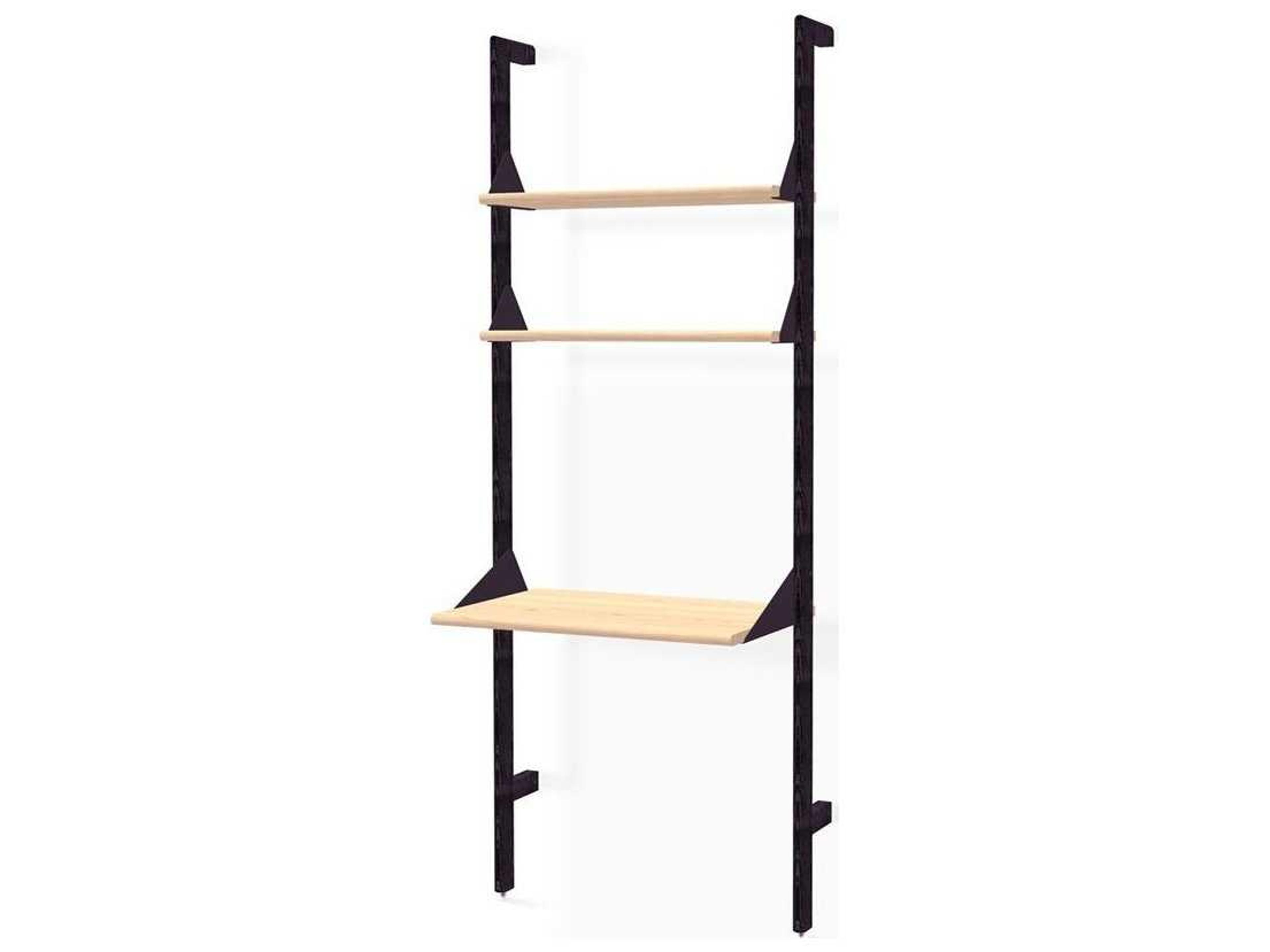 Gus* Modern Branch Ash Black Blonde Beige Wood Leaning Ladder Desk