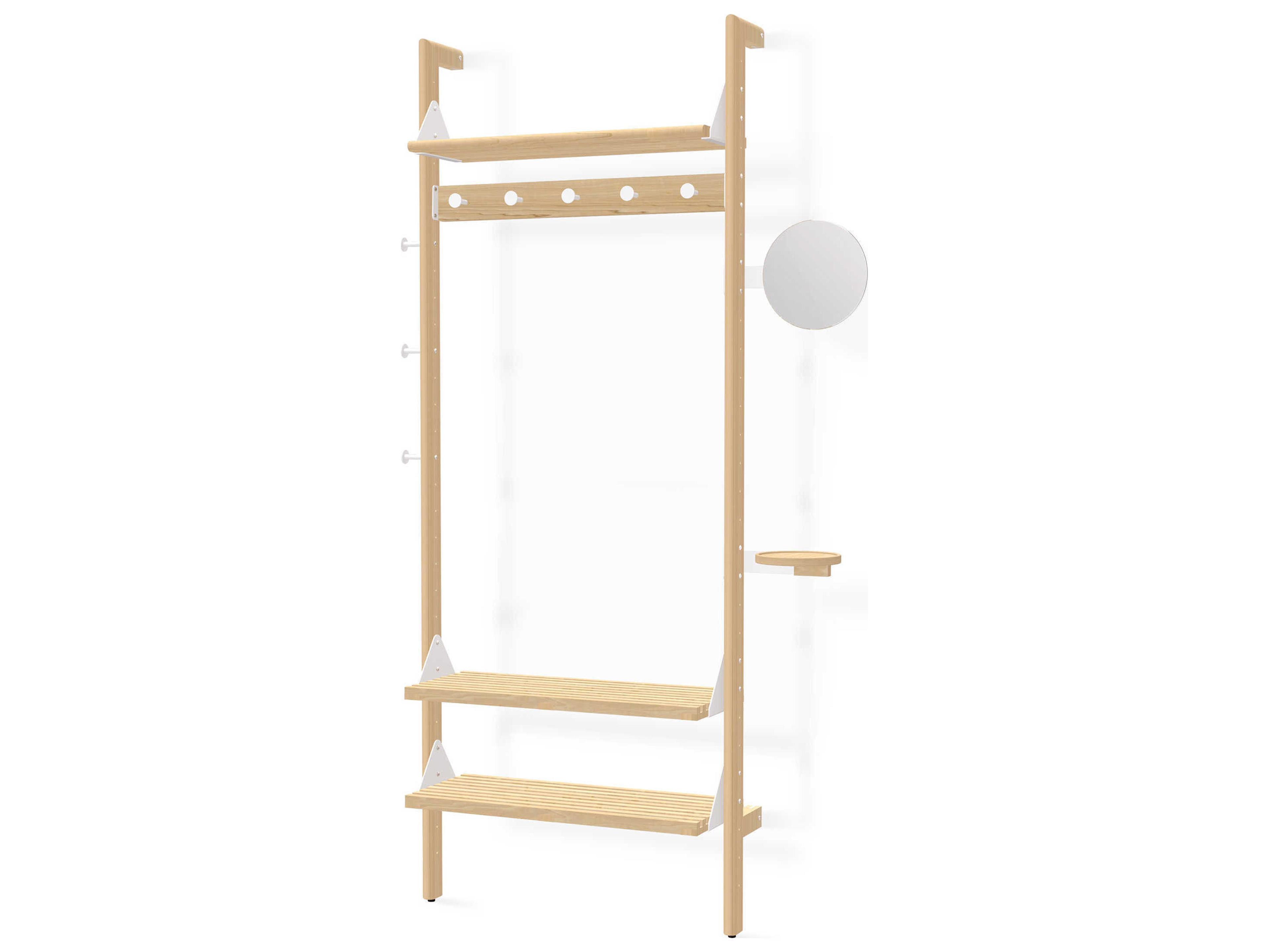 Gus* Modern Branch Ash Blonde / White Entryway Unit