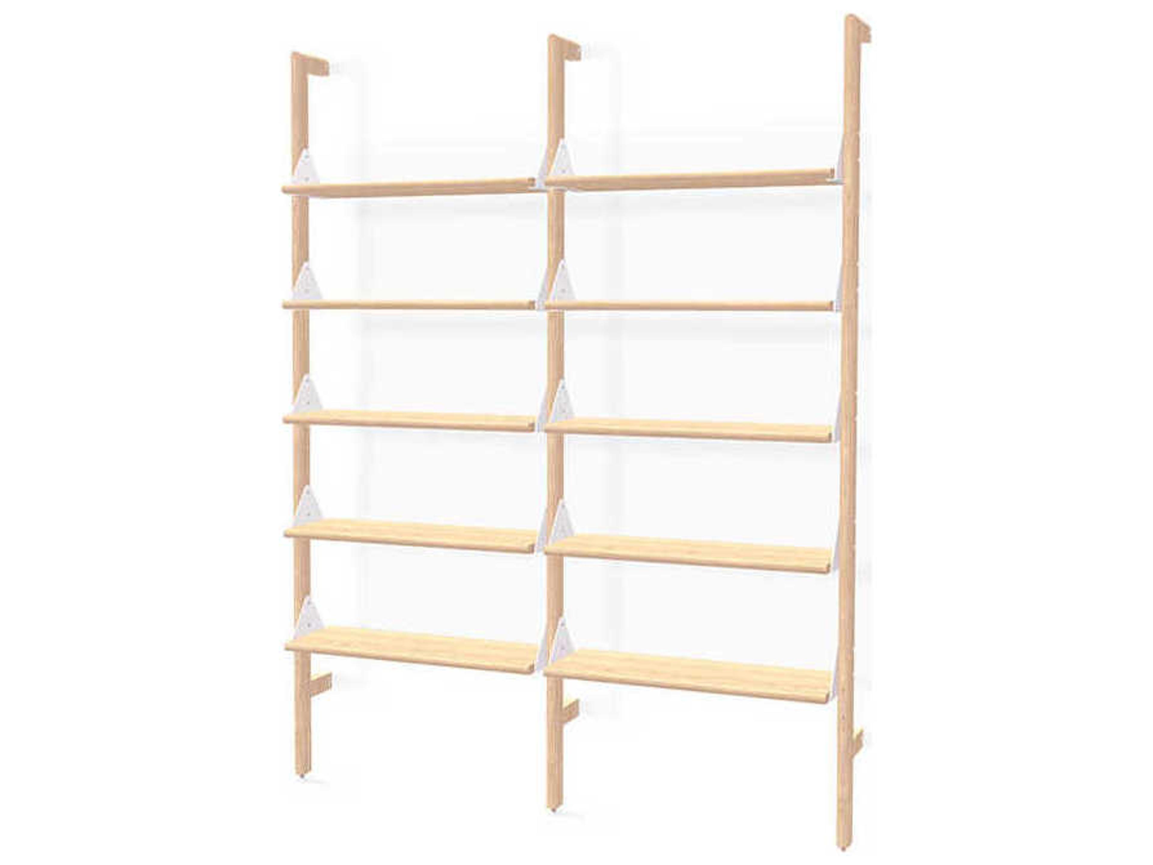Gus* Modern Branch Blonde White Bookcase