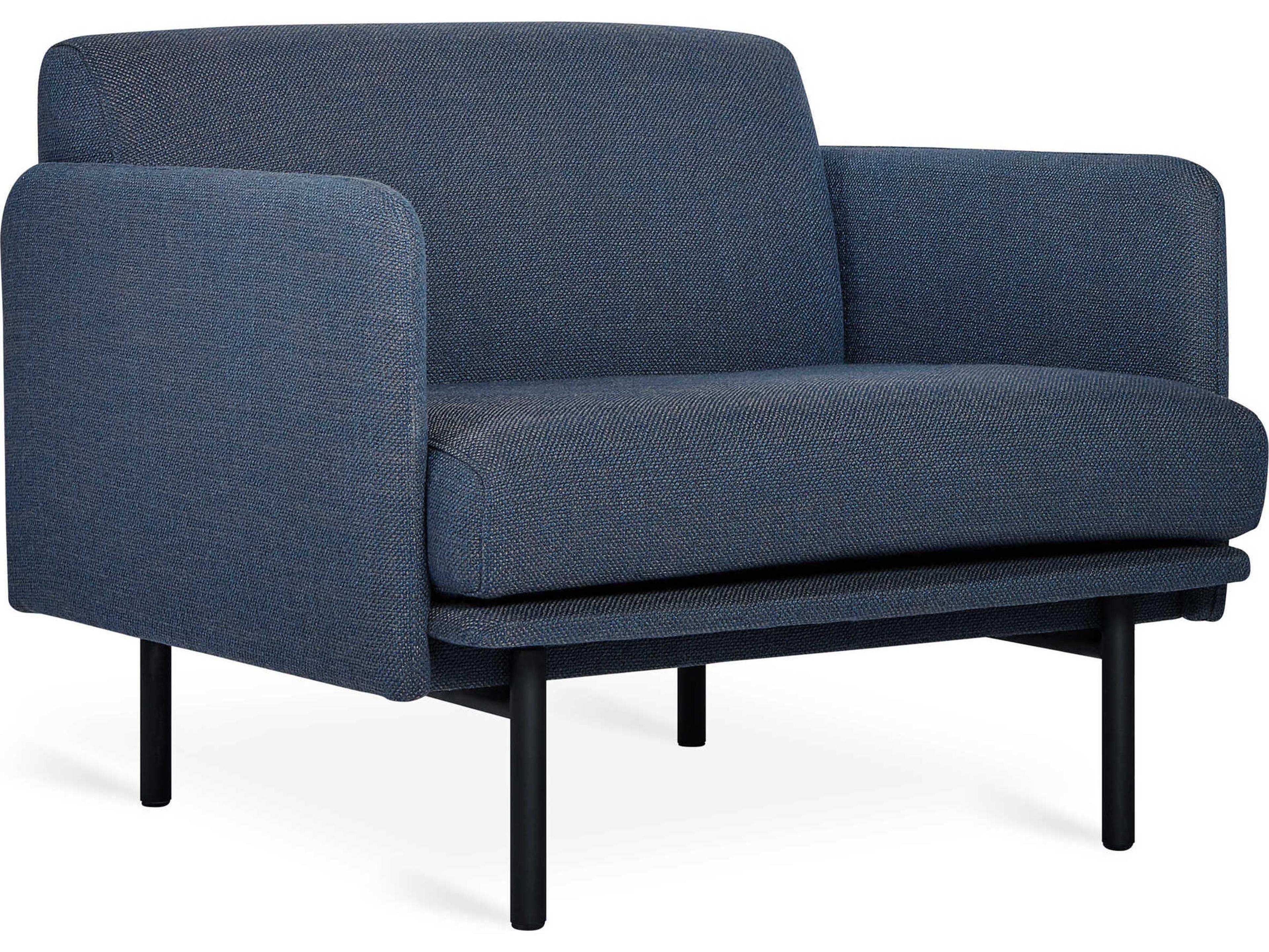 Gus* Modern Foundry Blue Fabric Accent Chair