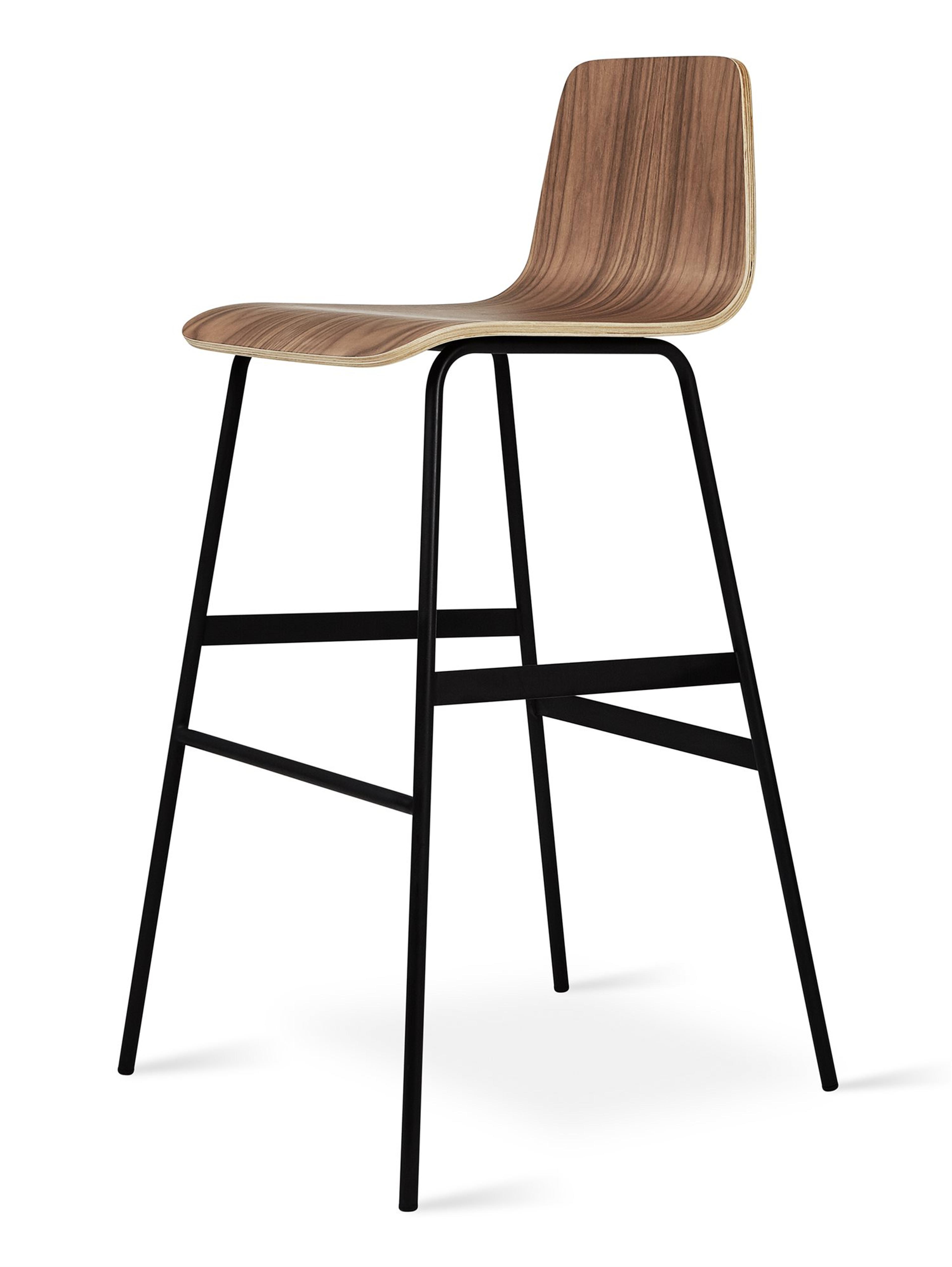 Gus* Modern Lecture Ash Wood Walnut Bar Stool