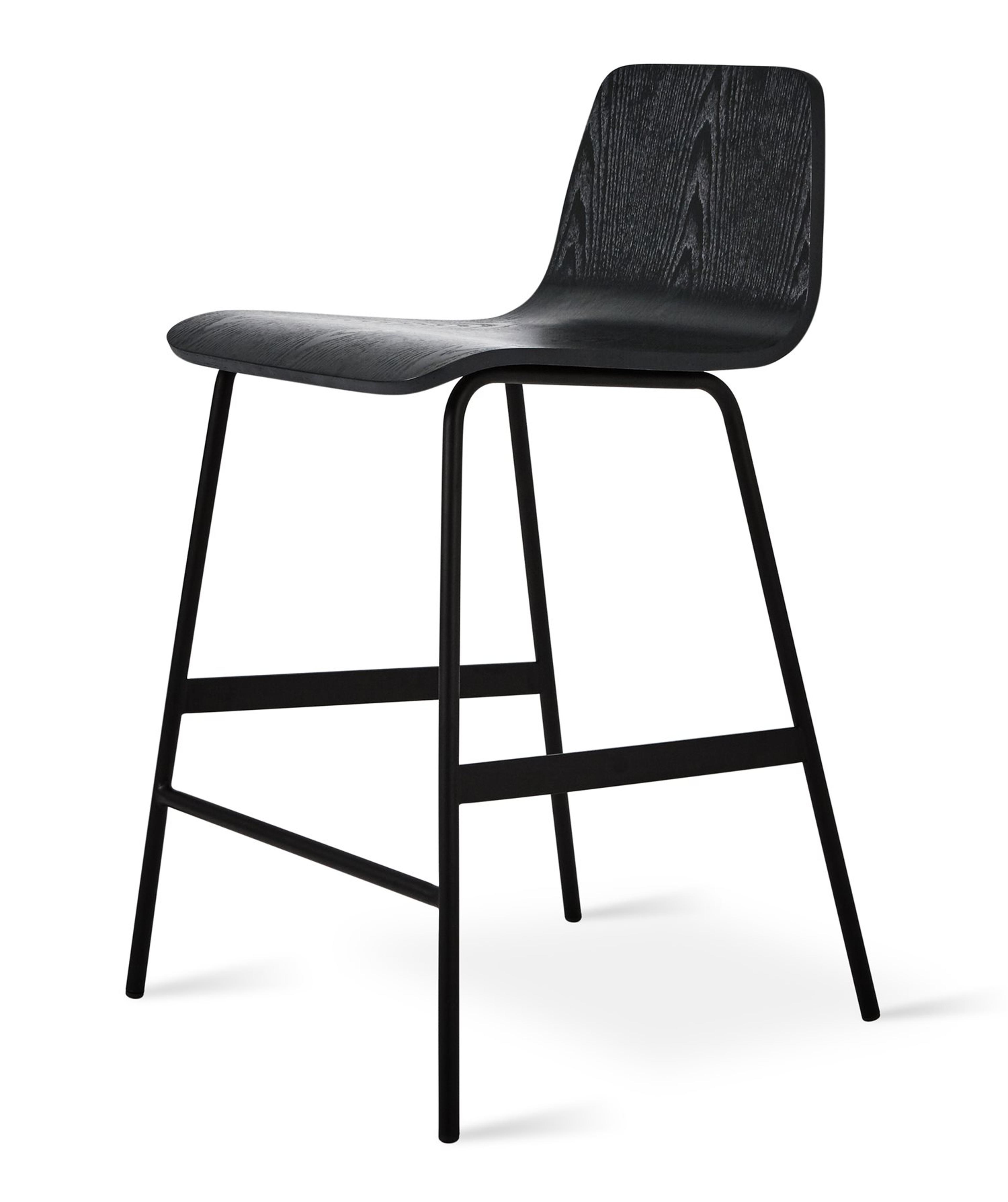 Gus* Modern Lecture Ash Wood Black Counter Stool