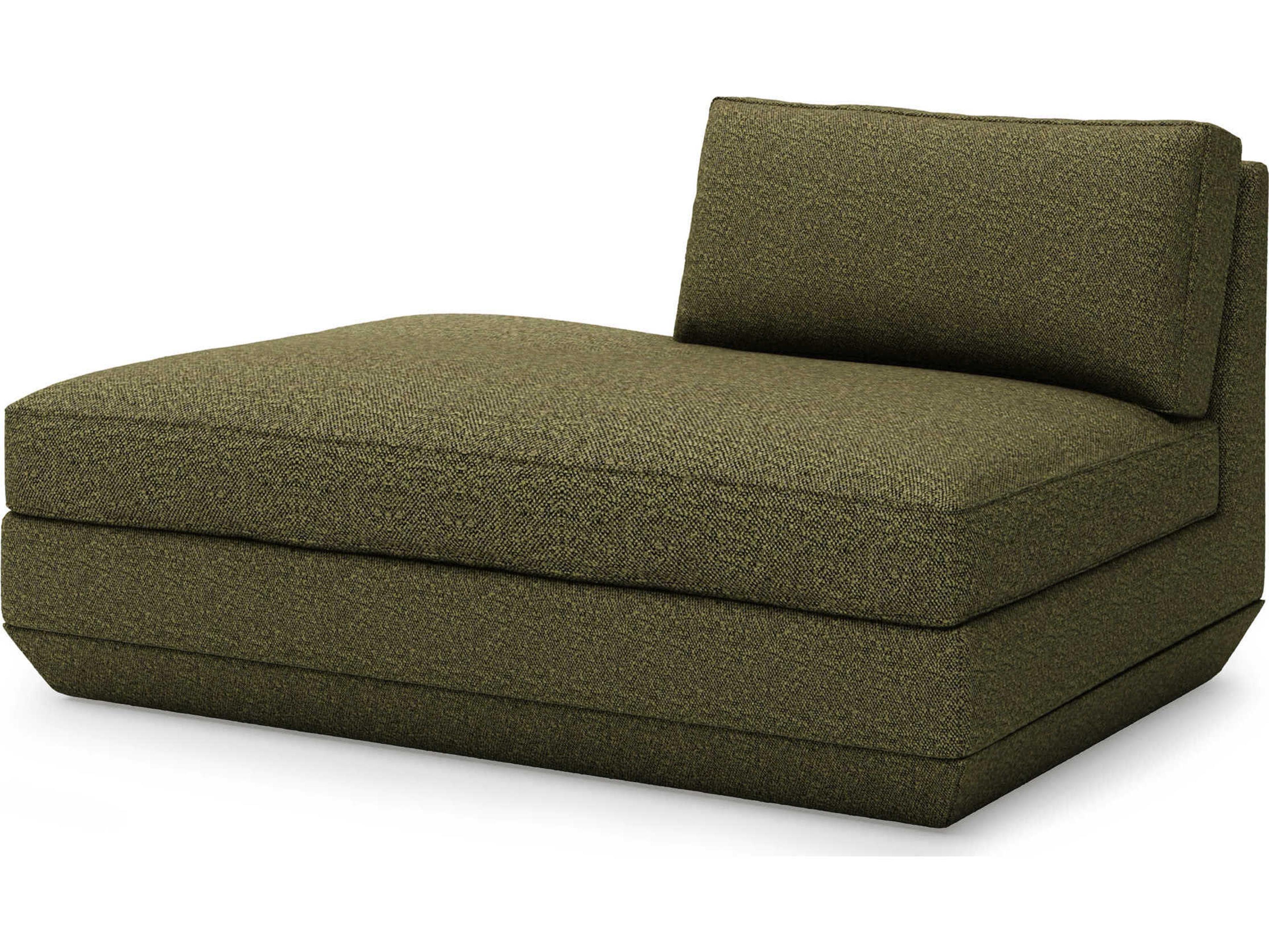 Gus* Modern Podium Copenhagen Terra Green Upholstered Chaise