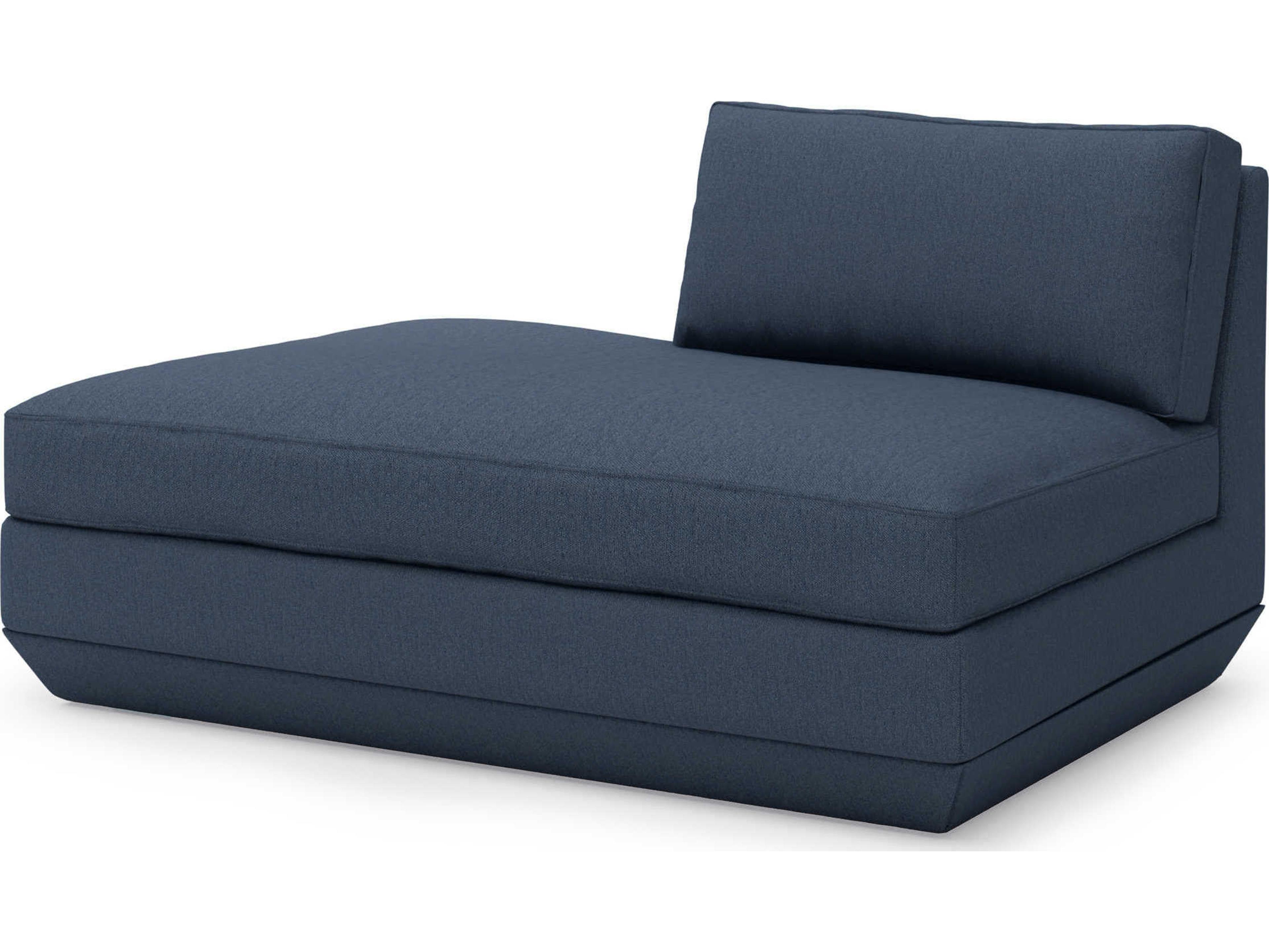 Gus* Modern Podium Hanson Navy Blue Upholstered Chaise