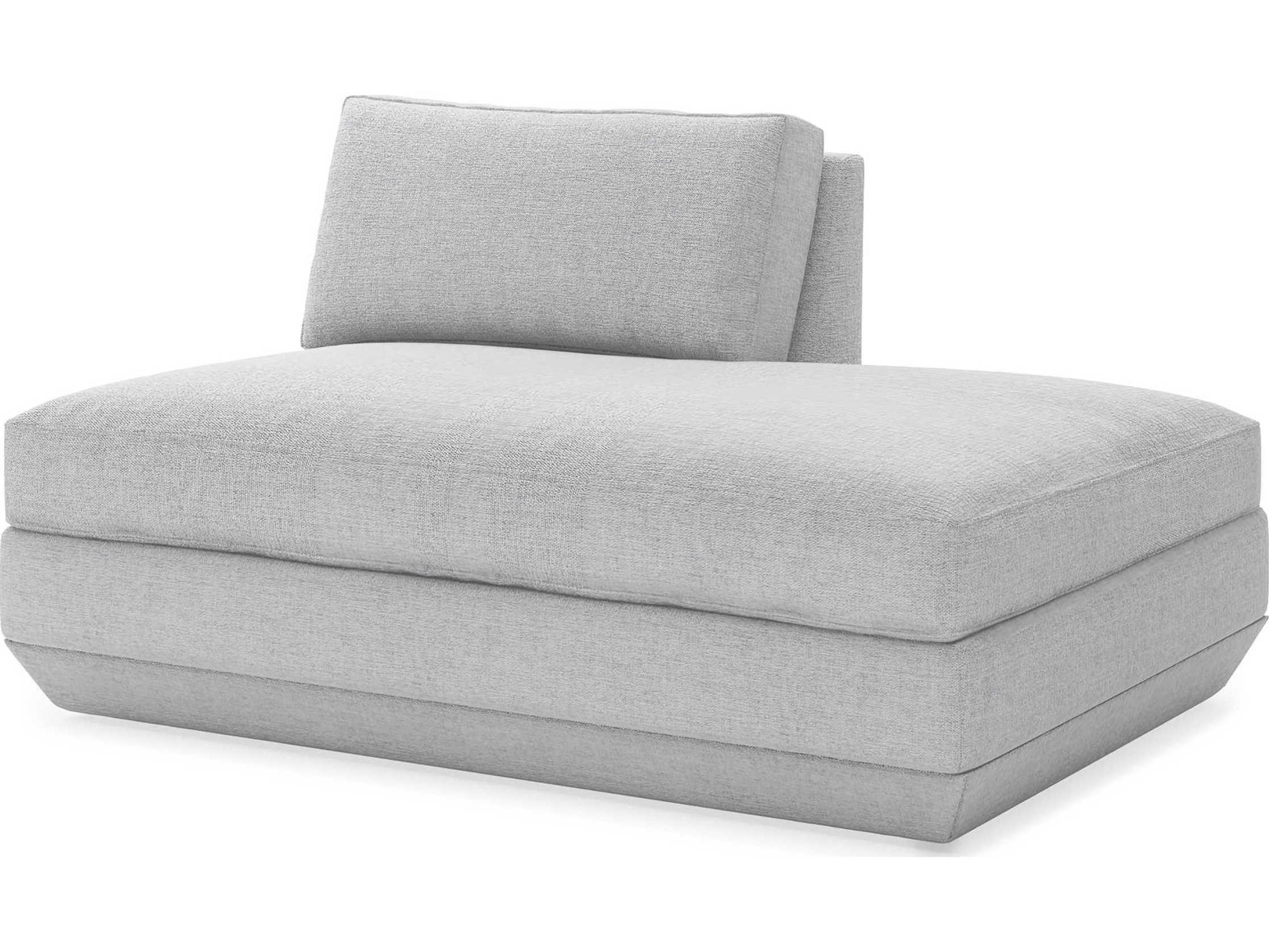 Gus* Modern Podium Bayview Silver Gray Upholstered Chaise
