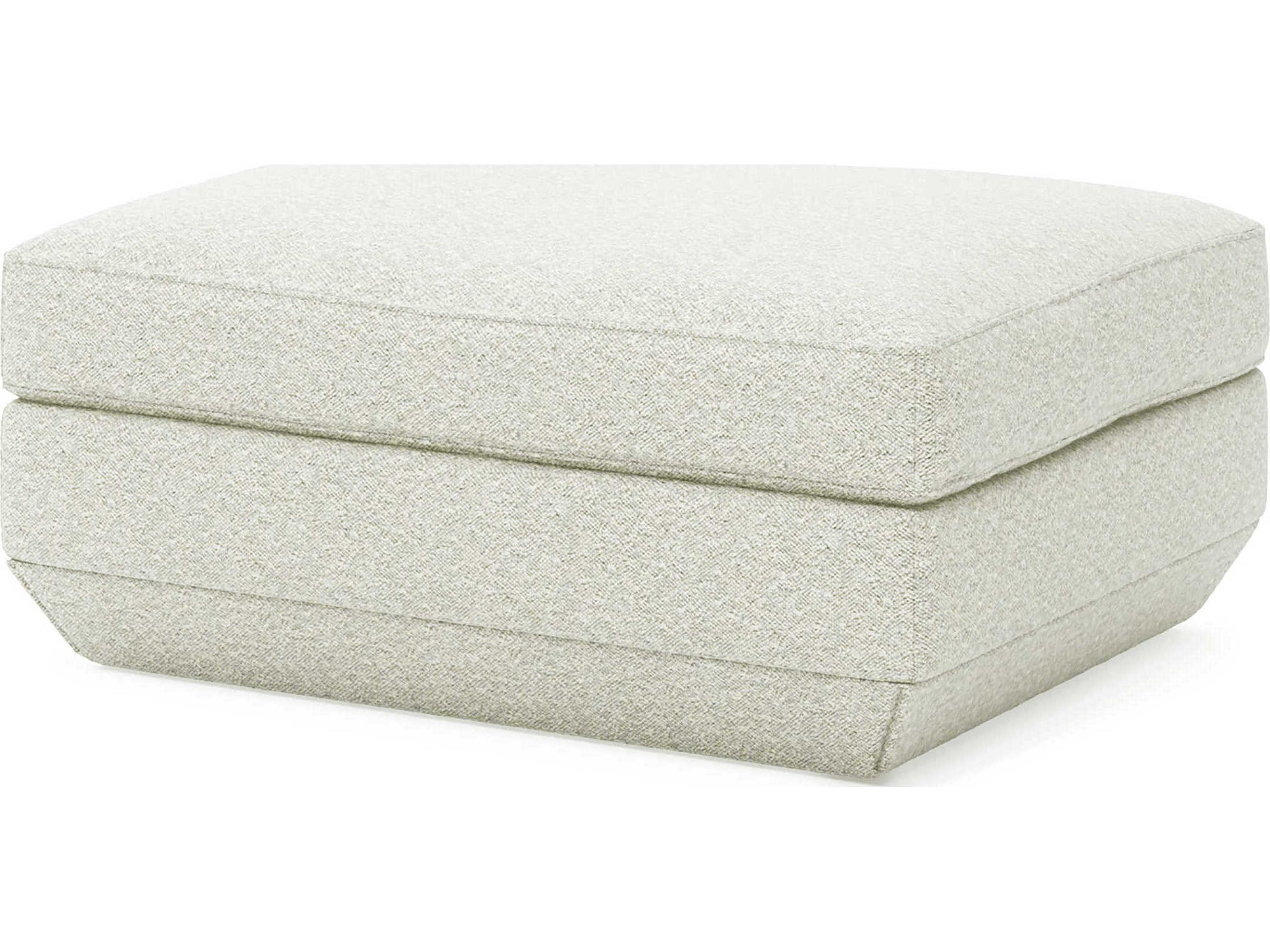 Gus* Modern Podium Copenhagen Fossil White Upholstered Ottoman