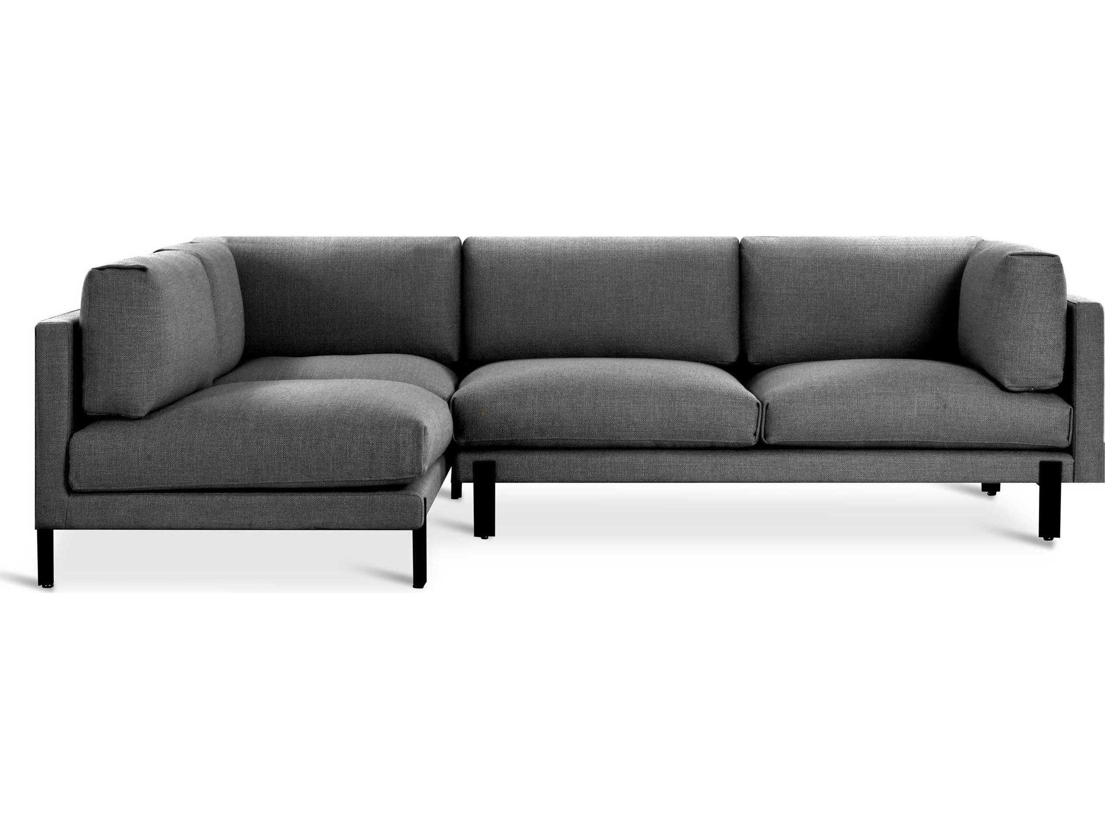 Gus* Modern Silverlake Gray Upholstered Sectional Sofa