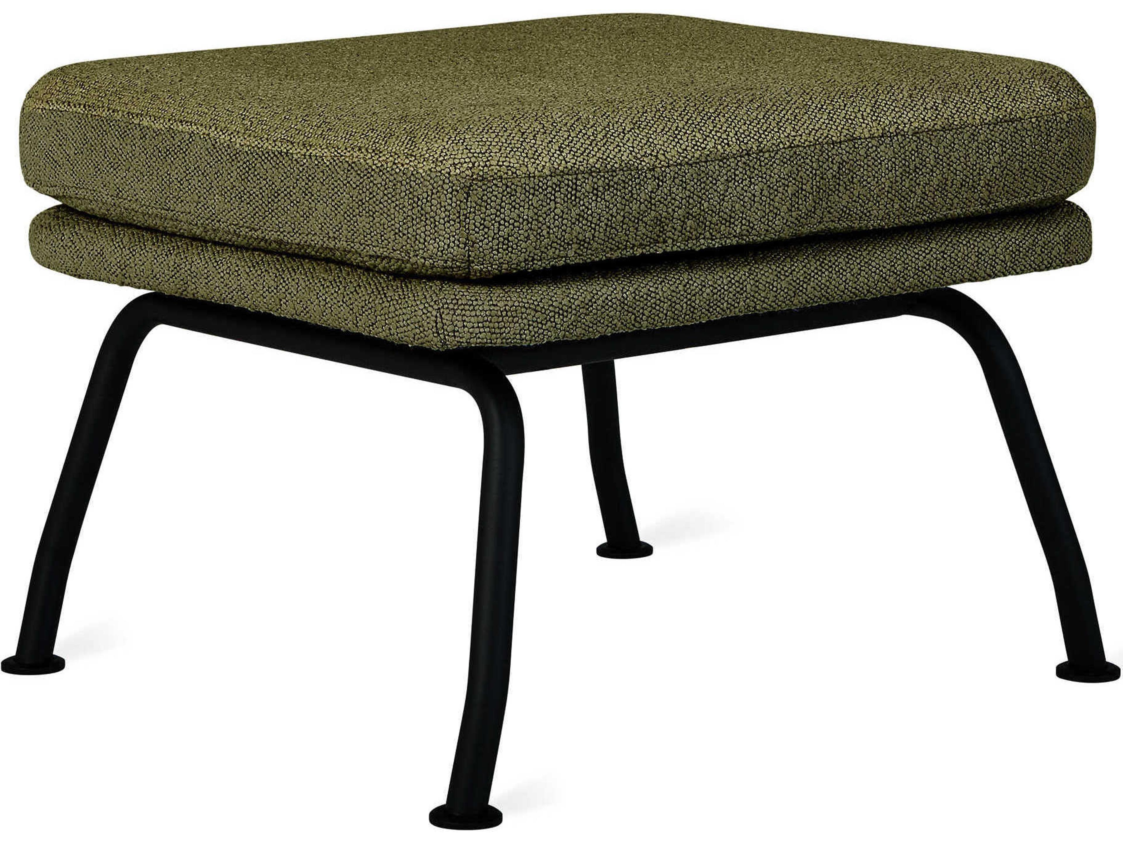 Gus* Modern Tallinn Copenhagen Terra Green Upholstered Ottoman