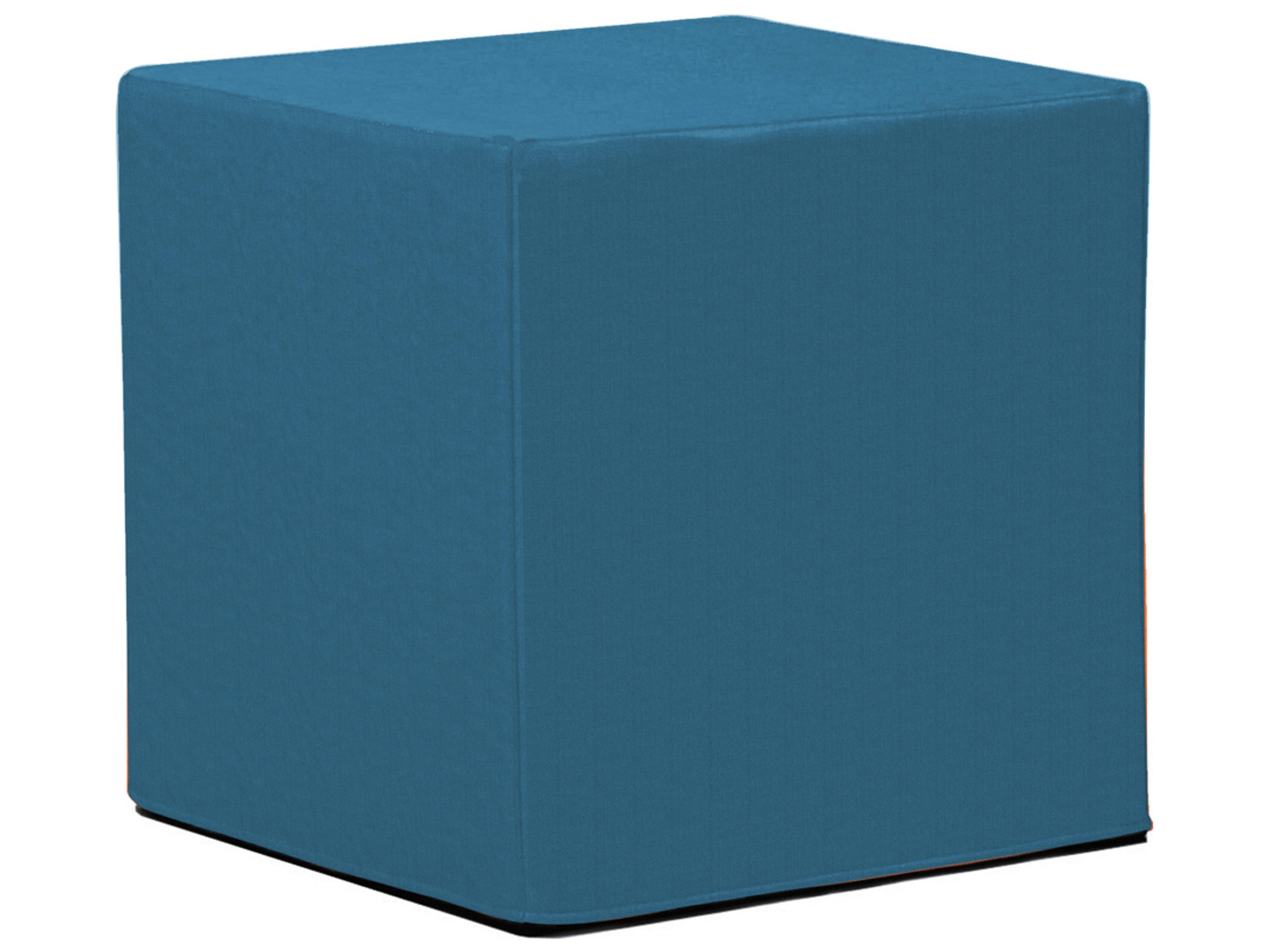 Howard Elliott Outdoor Patio Seascape Turquoise Fabric Cushion Ottoman