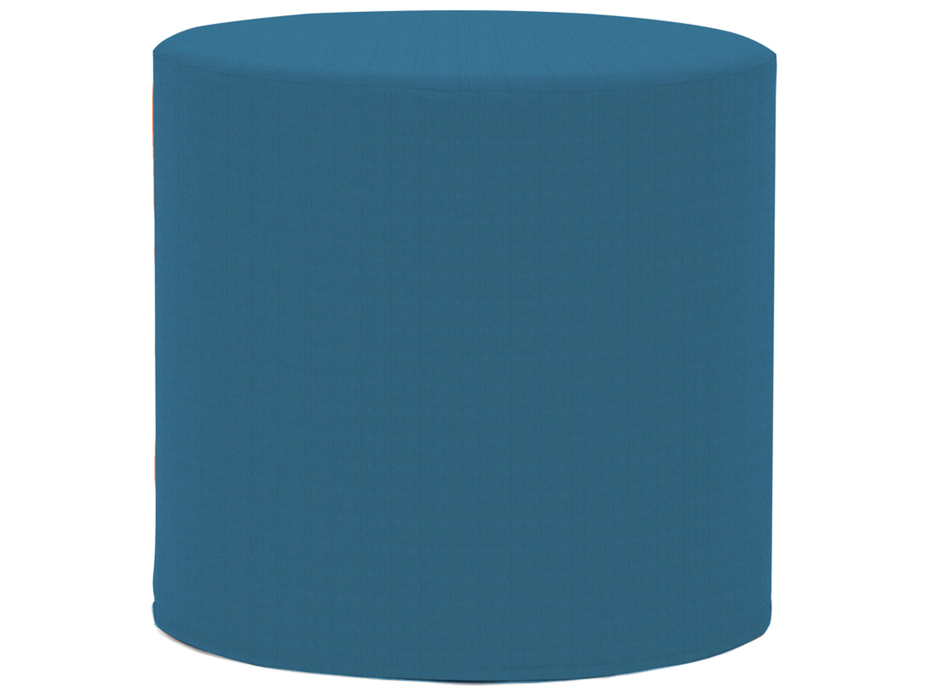 Howard Elliott Outdoor Patio Seascape Turquoise Fabric Cushion Ottoman