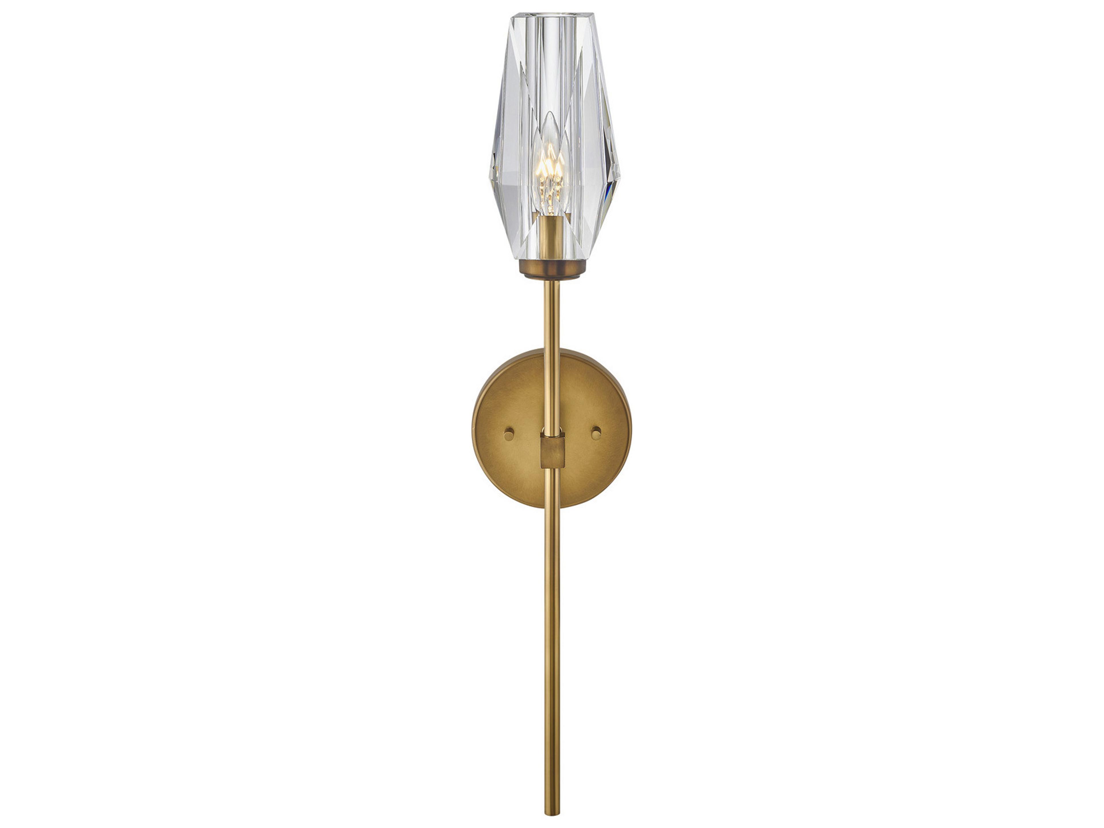 Hinkley Ana 1-Light Heritage Brass Crystal Wall Sconce