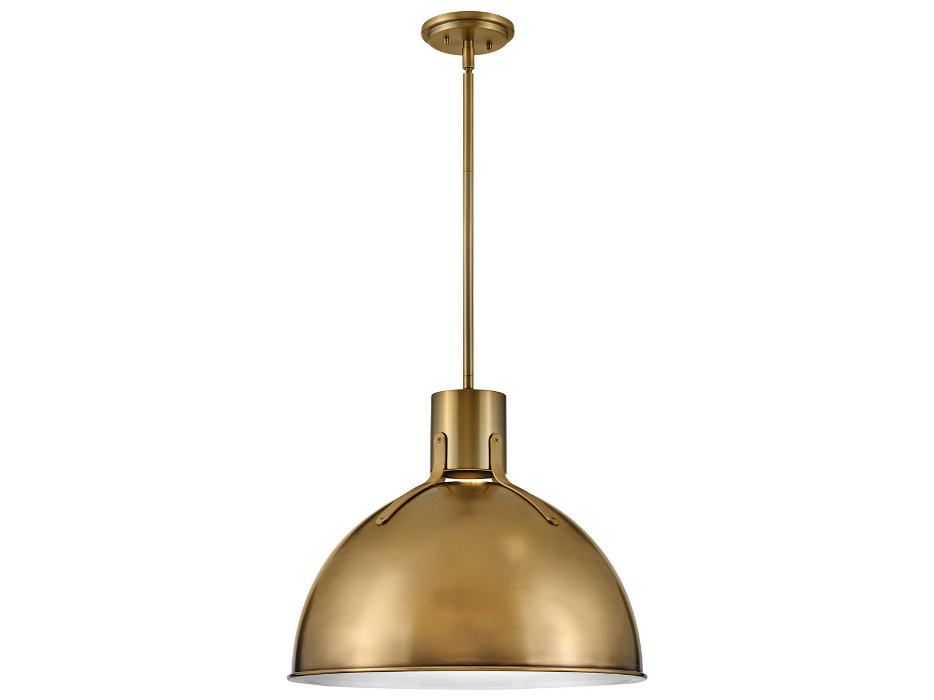 Hinkley Argo 1-Light Heritage Brass LED Bell Dome Pendant
