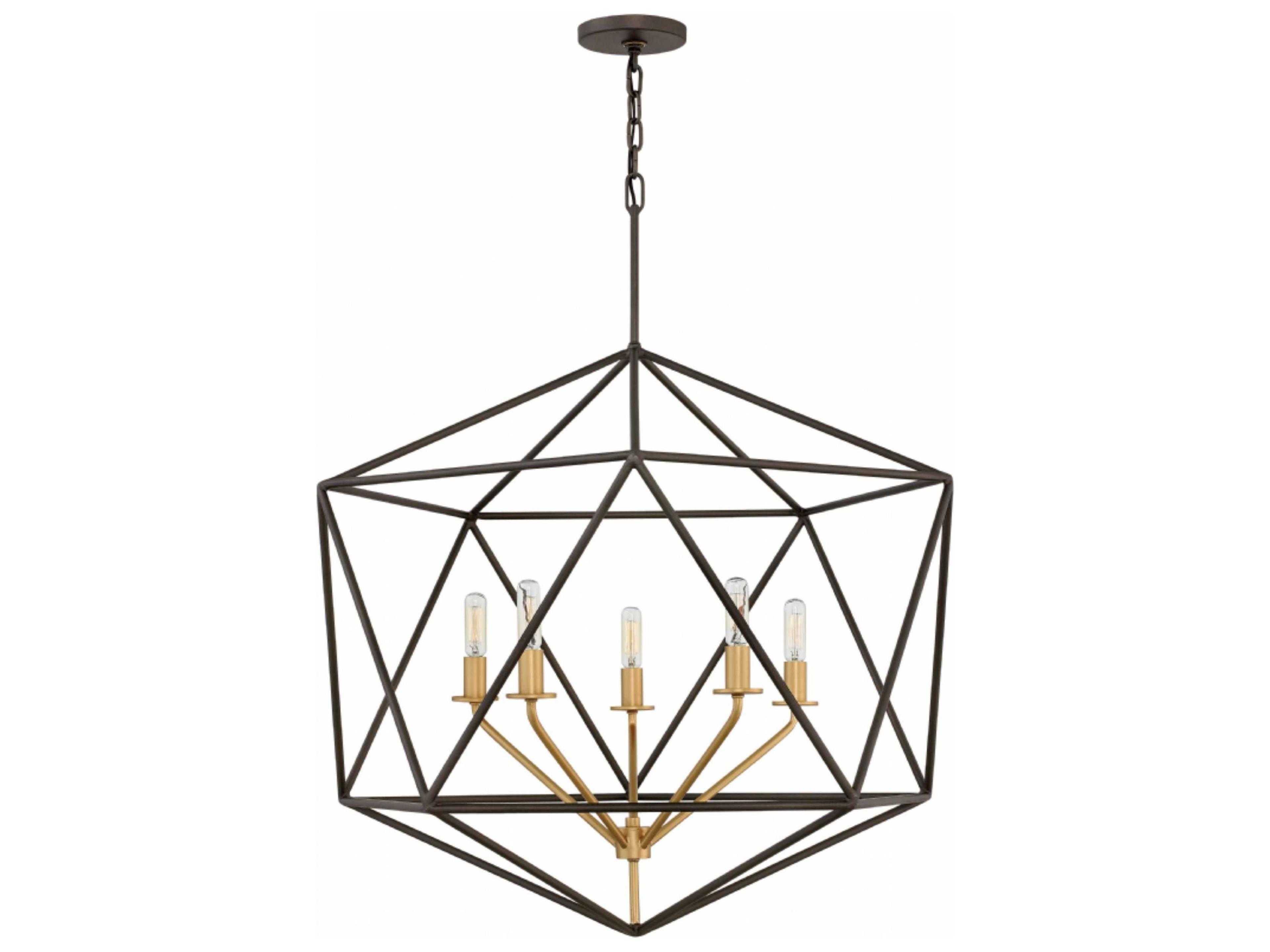 Astrid 5-Light Metallic Matte Bronze Candelabra Chandelier